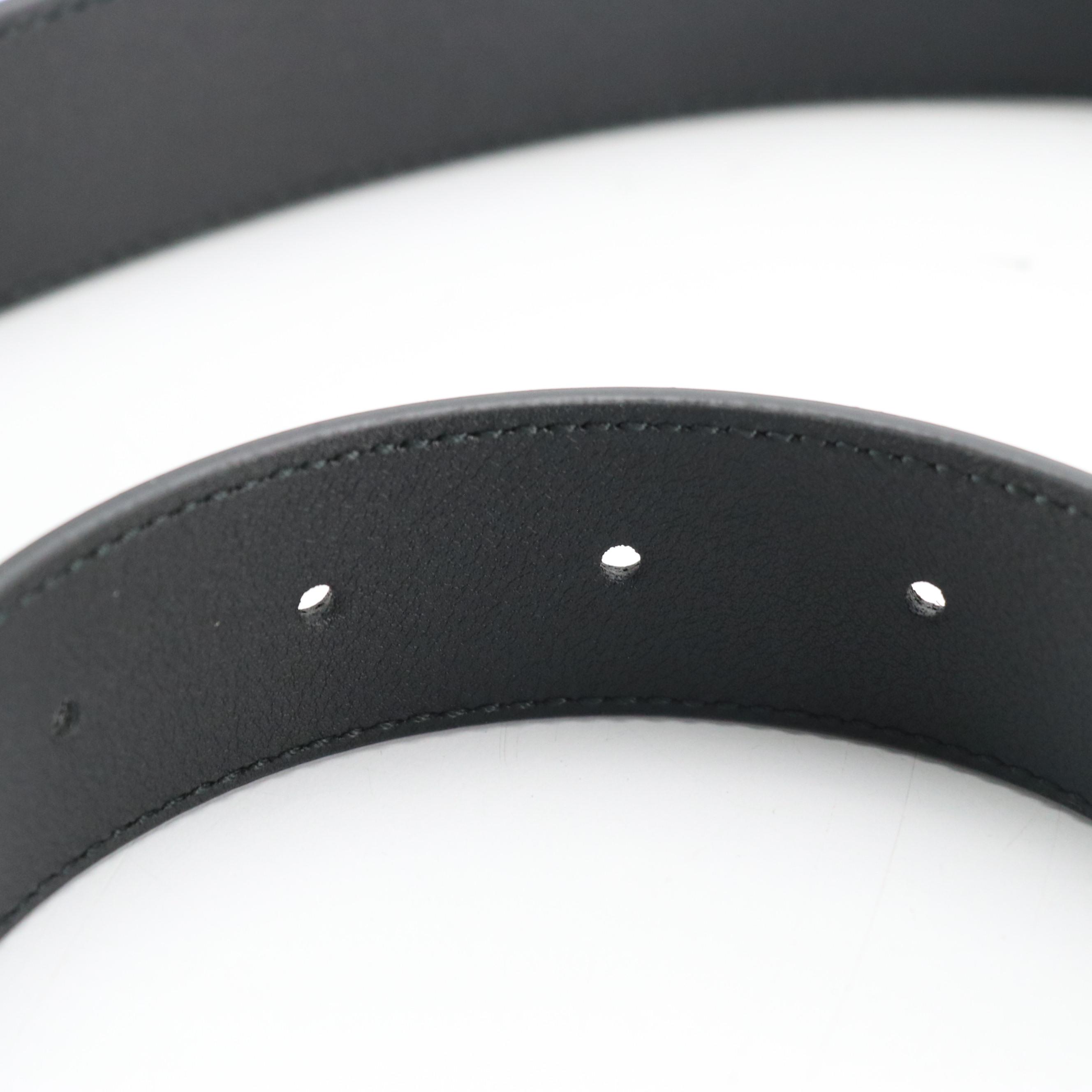 Gucci GG Marmont Black Calfskin Leather Belt