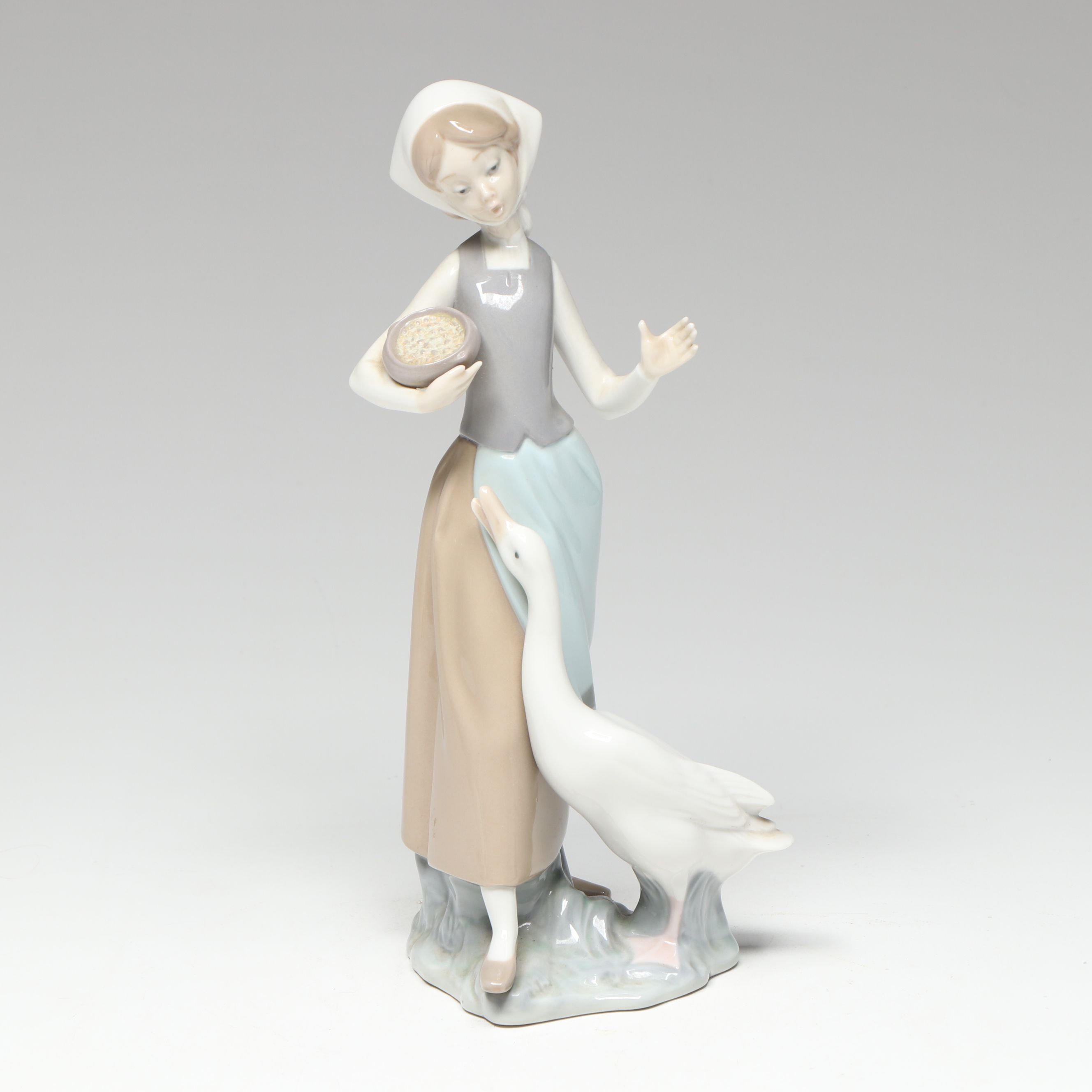 Lladró "Girl with Duck" Porcelain Figurine