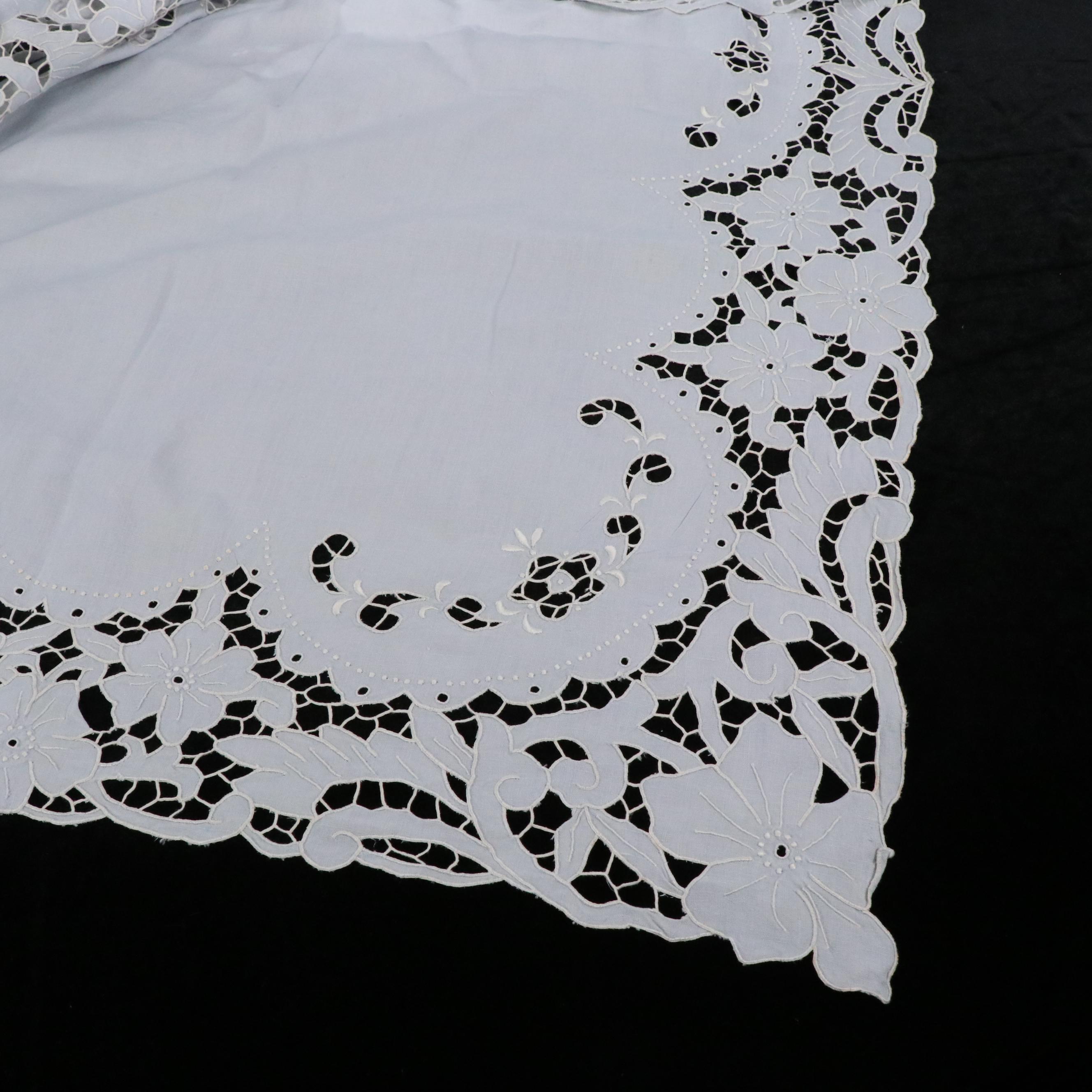 Embroidered Napkins, Placemats, and Tablecloth