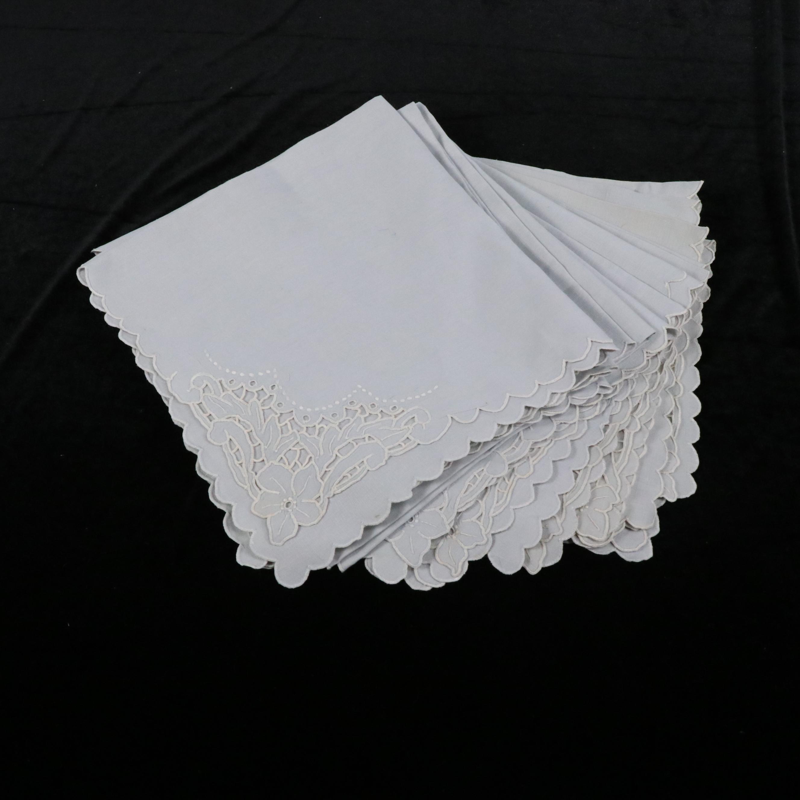 Embroidered Napkins, Placemats, and Tablecloth