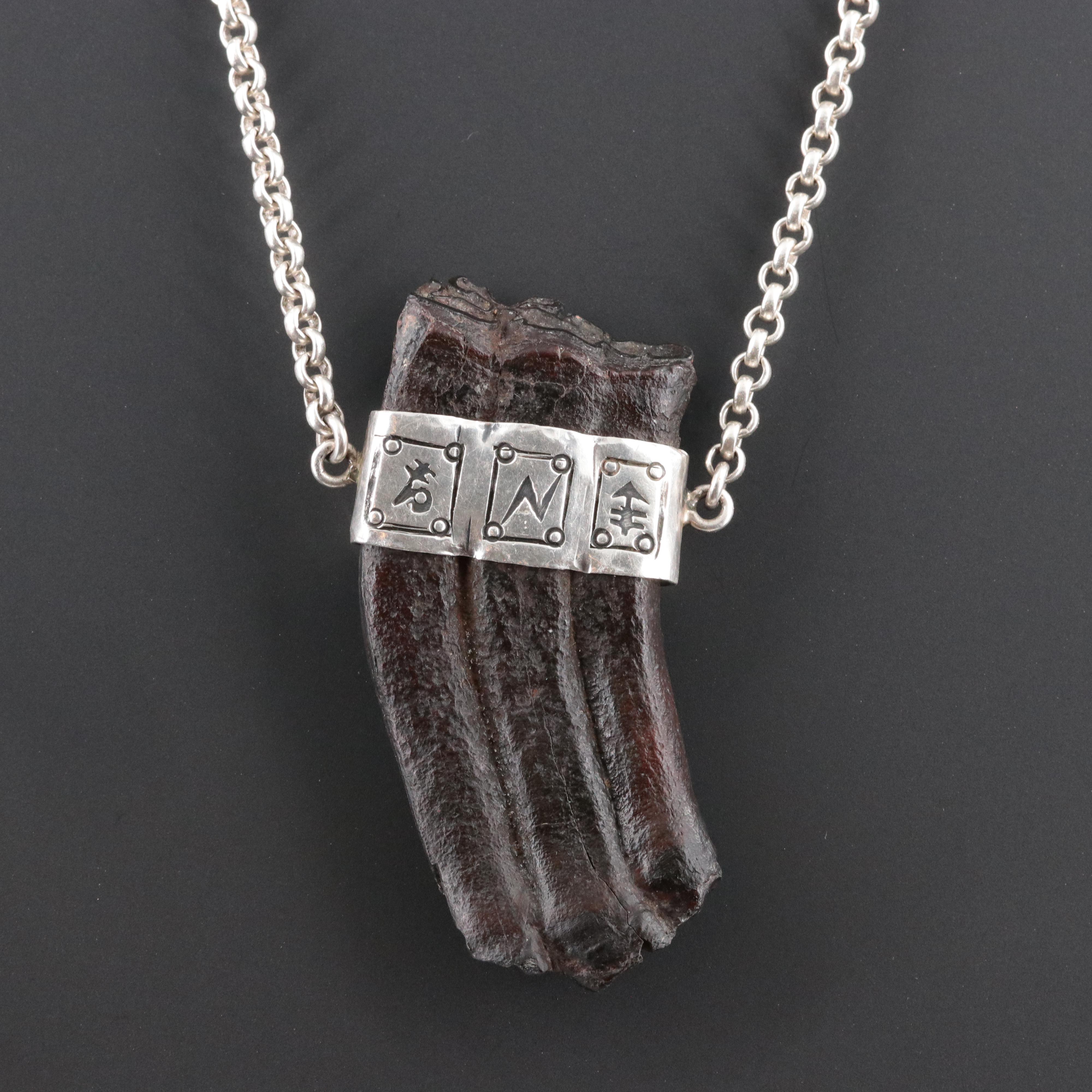 Sterling and Iron Ore Necklace