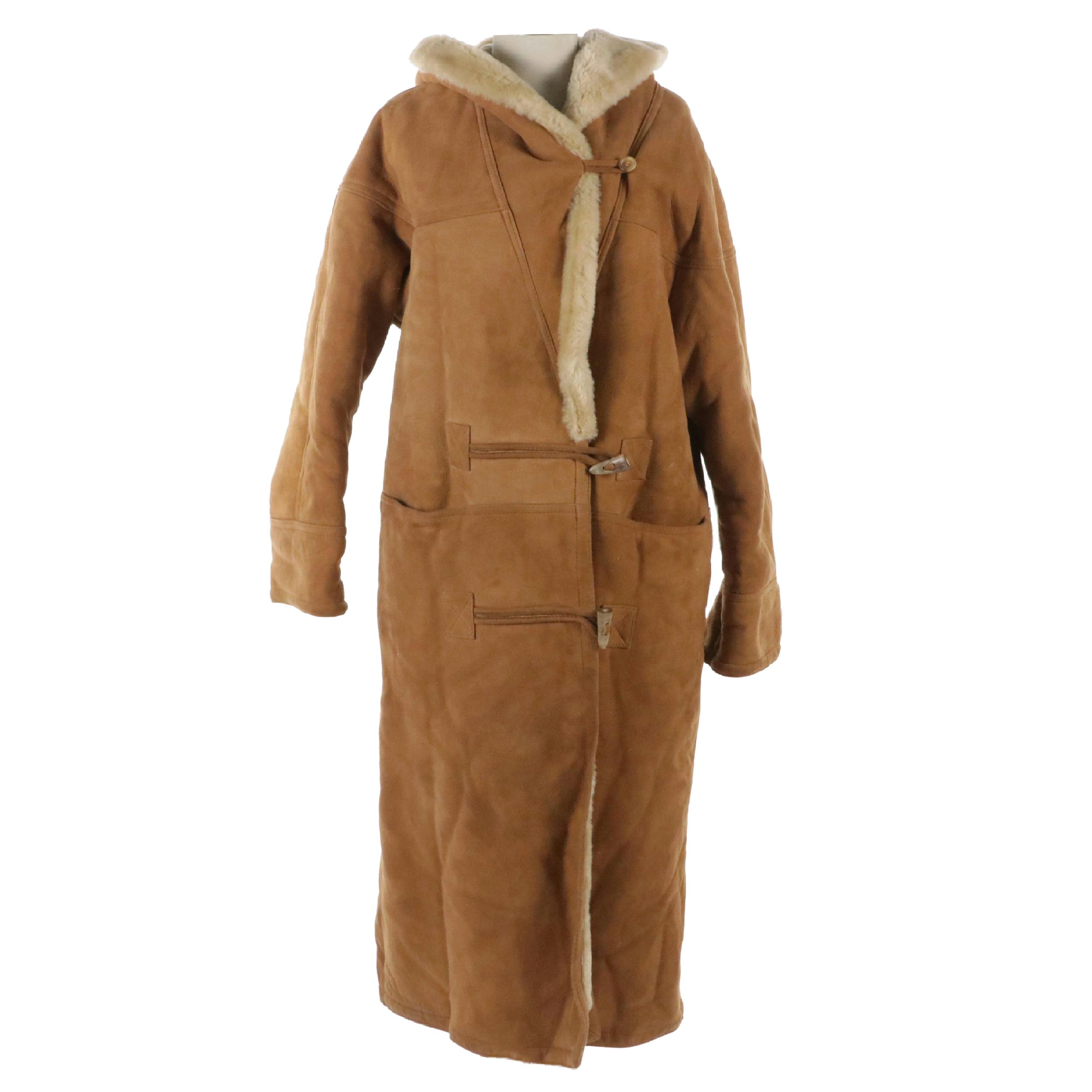 Sawyer of Napa Vintage Sheepskin Shearling Duffel Coat