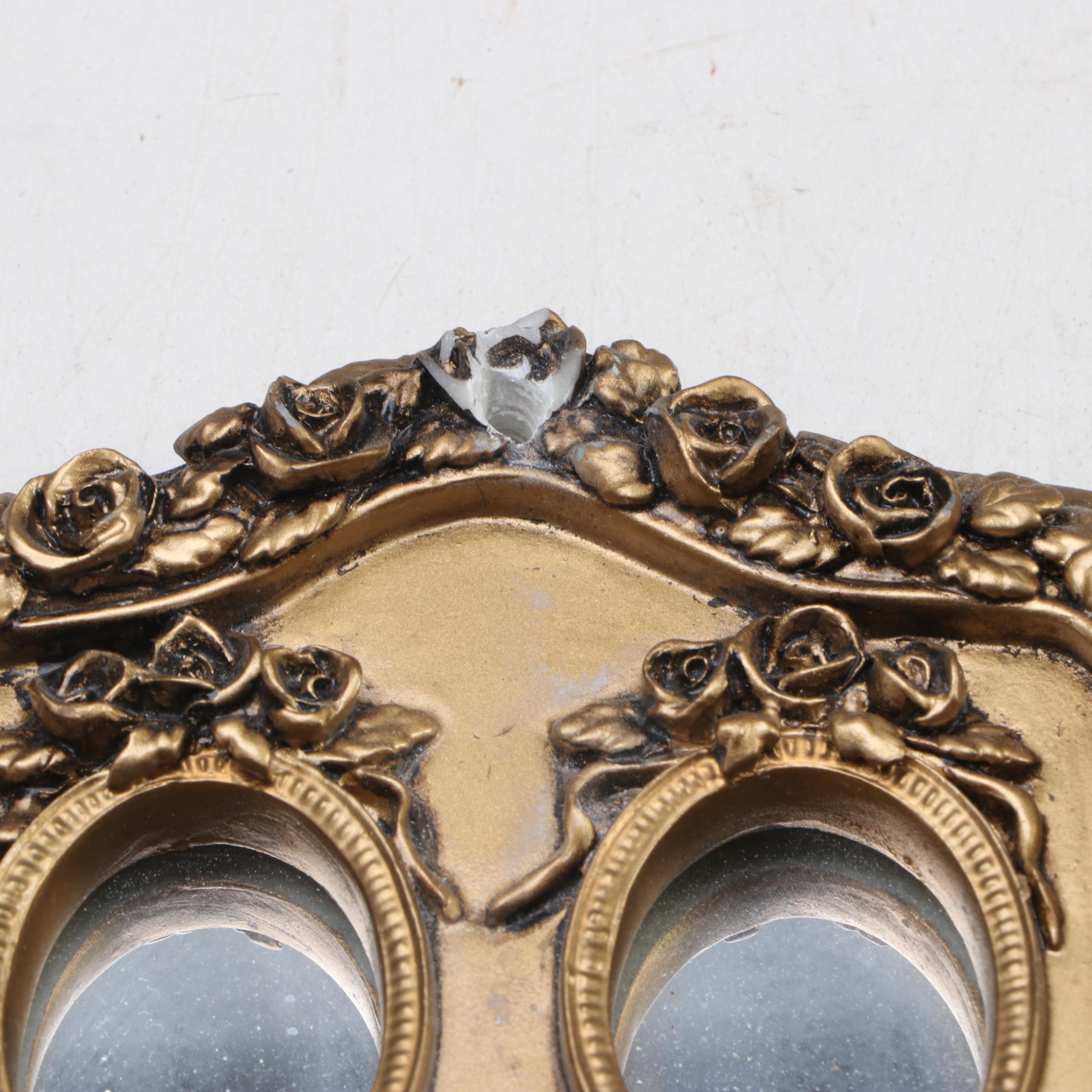Baroque Gilded Table Multi-Portrait Frame with Architectural Corbel
