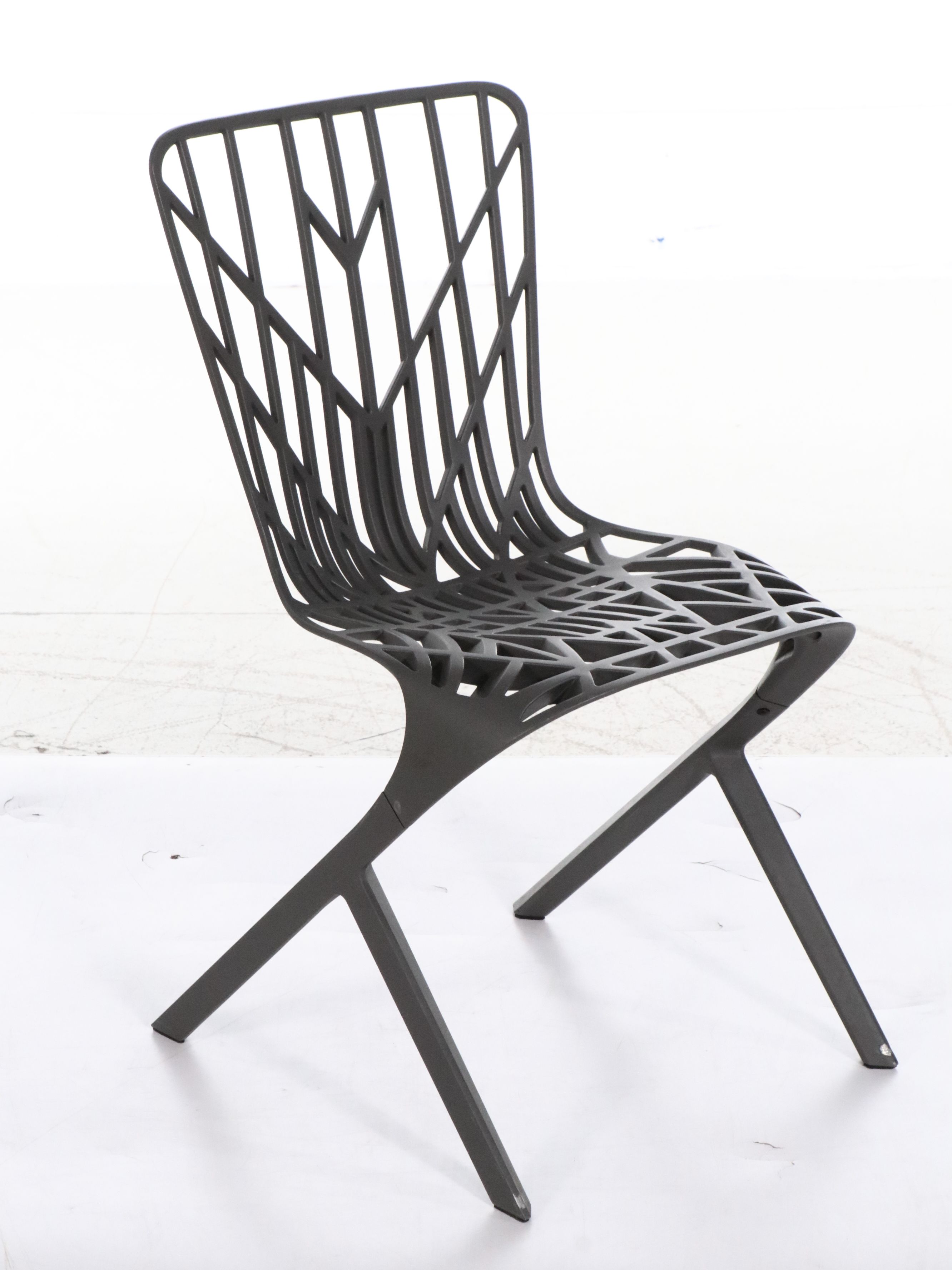 Pair of KnollStudio Cast Aluminum Washington Skeleton Chairs