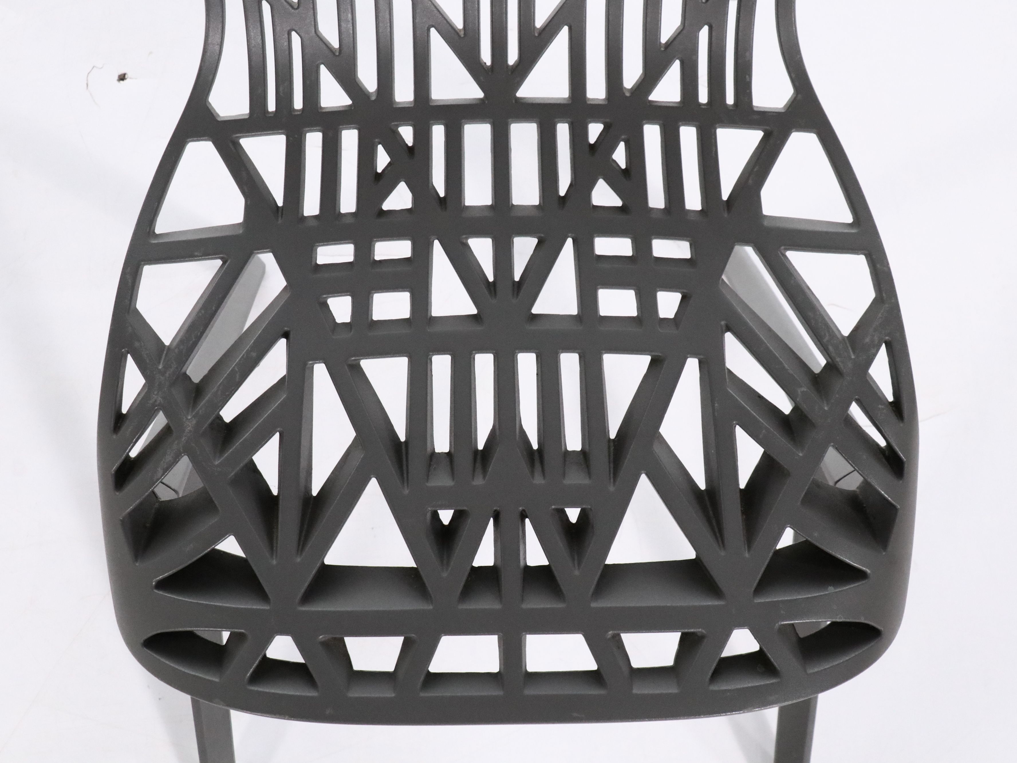 Pair of KnollStudio Cast Aluminum Washington Skeleton Chairs