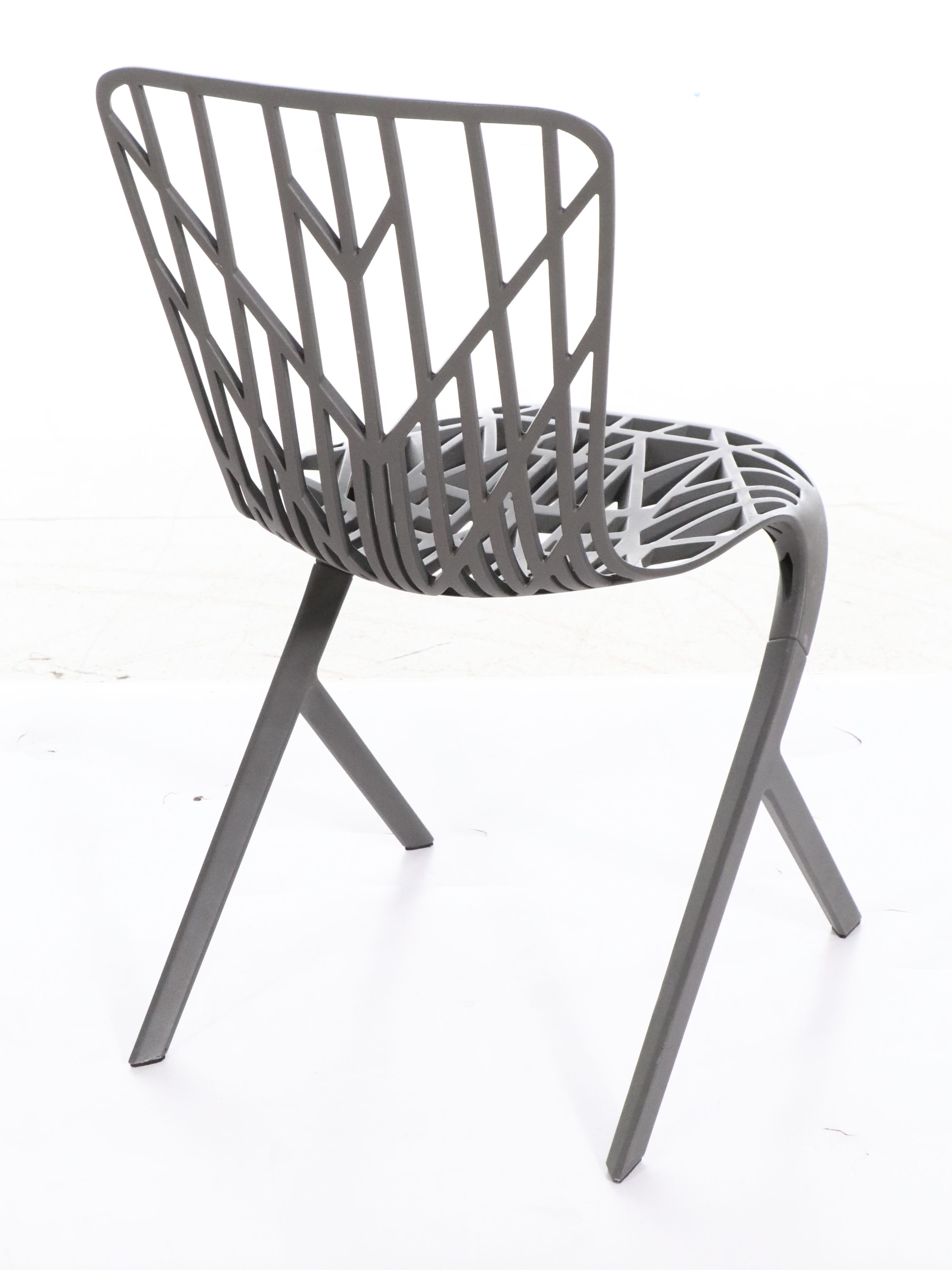 Pair of KnollStudio Cast Aluminum Washington Skeleton Chairs