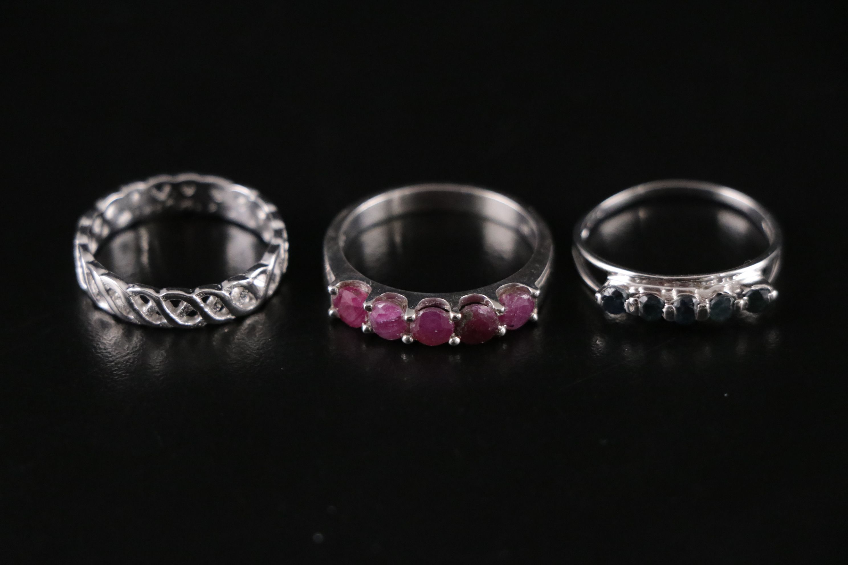 14 Assorted Sterling Silver Rings, Necklaces and Earrings