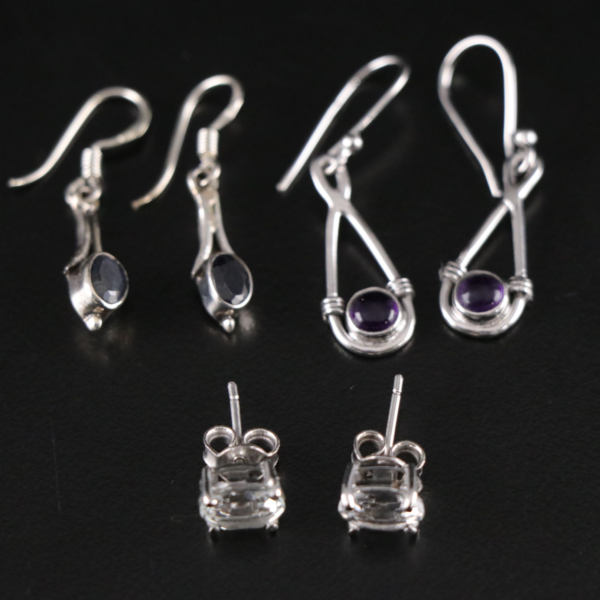 14 Assorted Sterling Silver Rings, Necklaces and Earrings