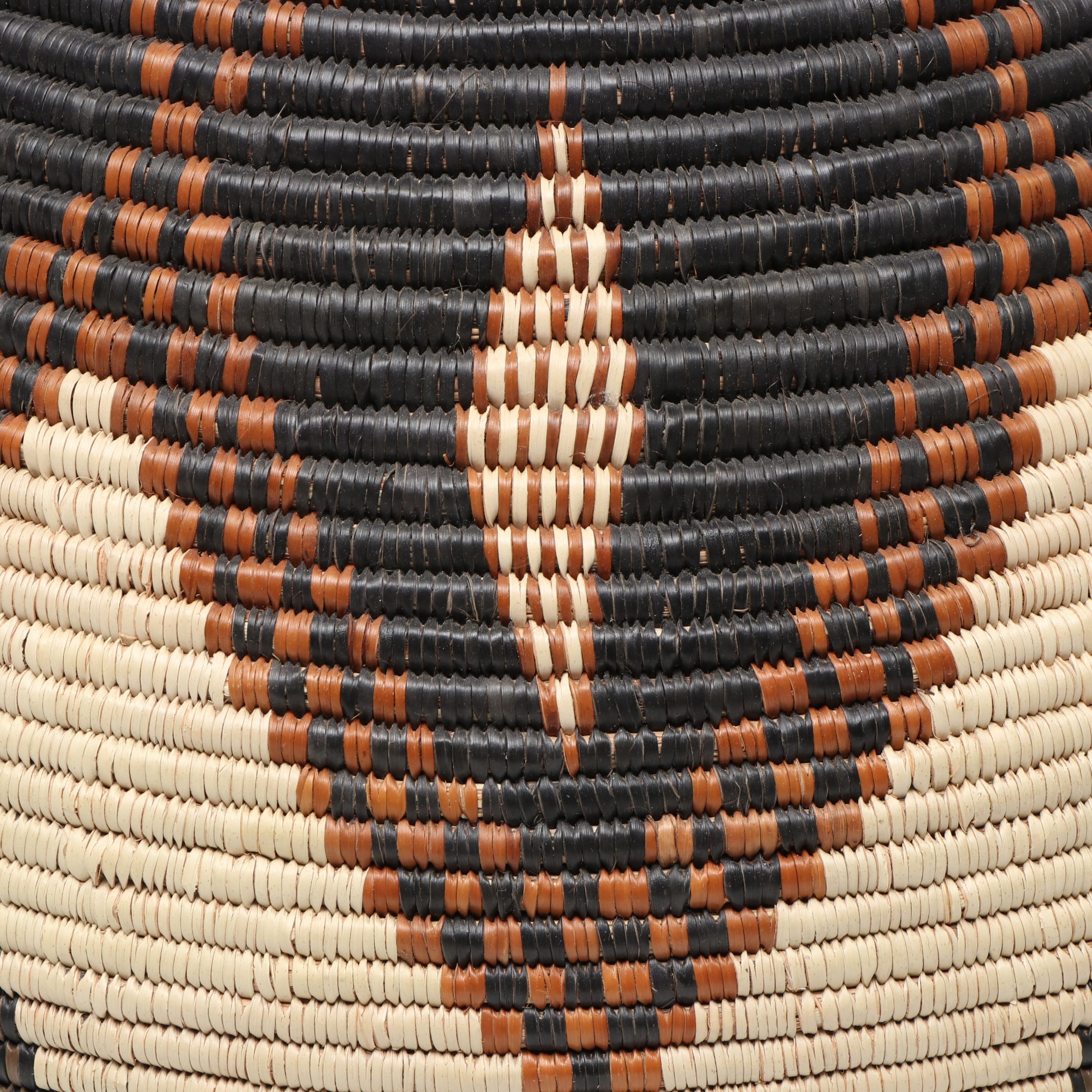Nomisa Mdluli South African Zulu Woven Ilala Palm Lidded Basket