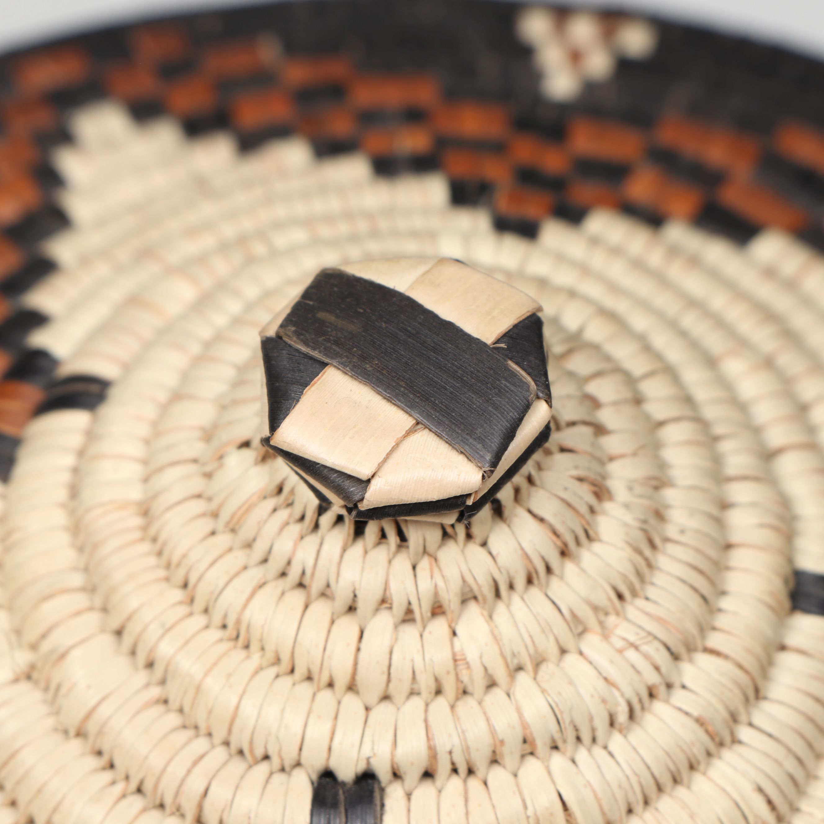 Nomisa Mdluli South African Zulu Woven Ilala Palm Lidded Basket