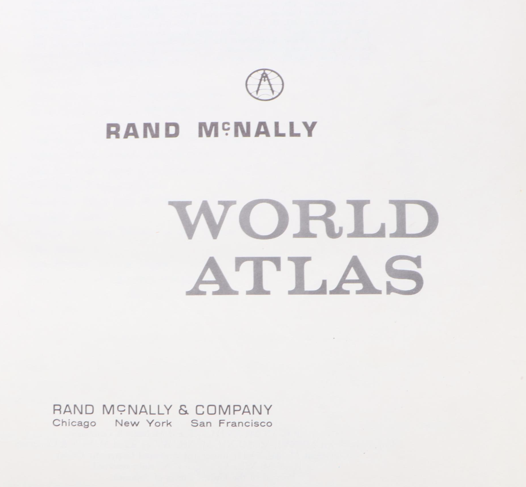 "Webster's New Twentieth Century Dictionary" with "Rand McNally World Atlas"