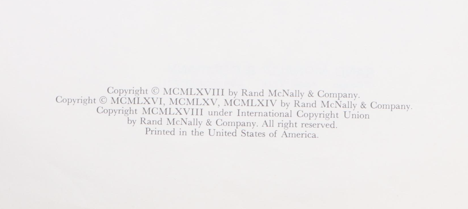 "Webster's New Twentieth Century Dictionary" with "Rand McNally World Atlas"
