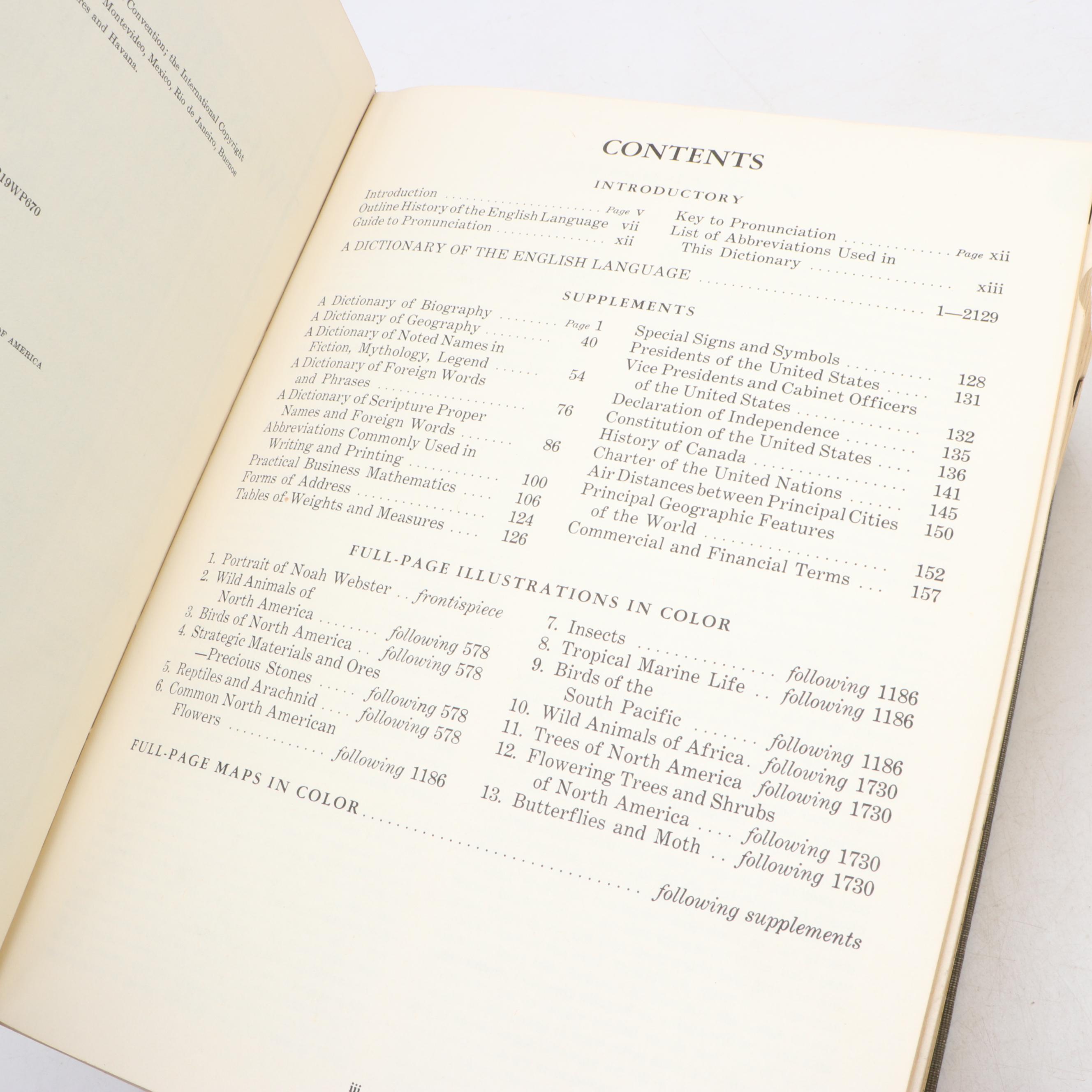 "Webster's New Twentieth Century Dictionary" with "Rand McNally World Atlas"