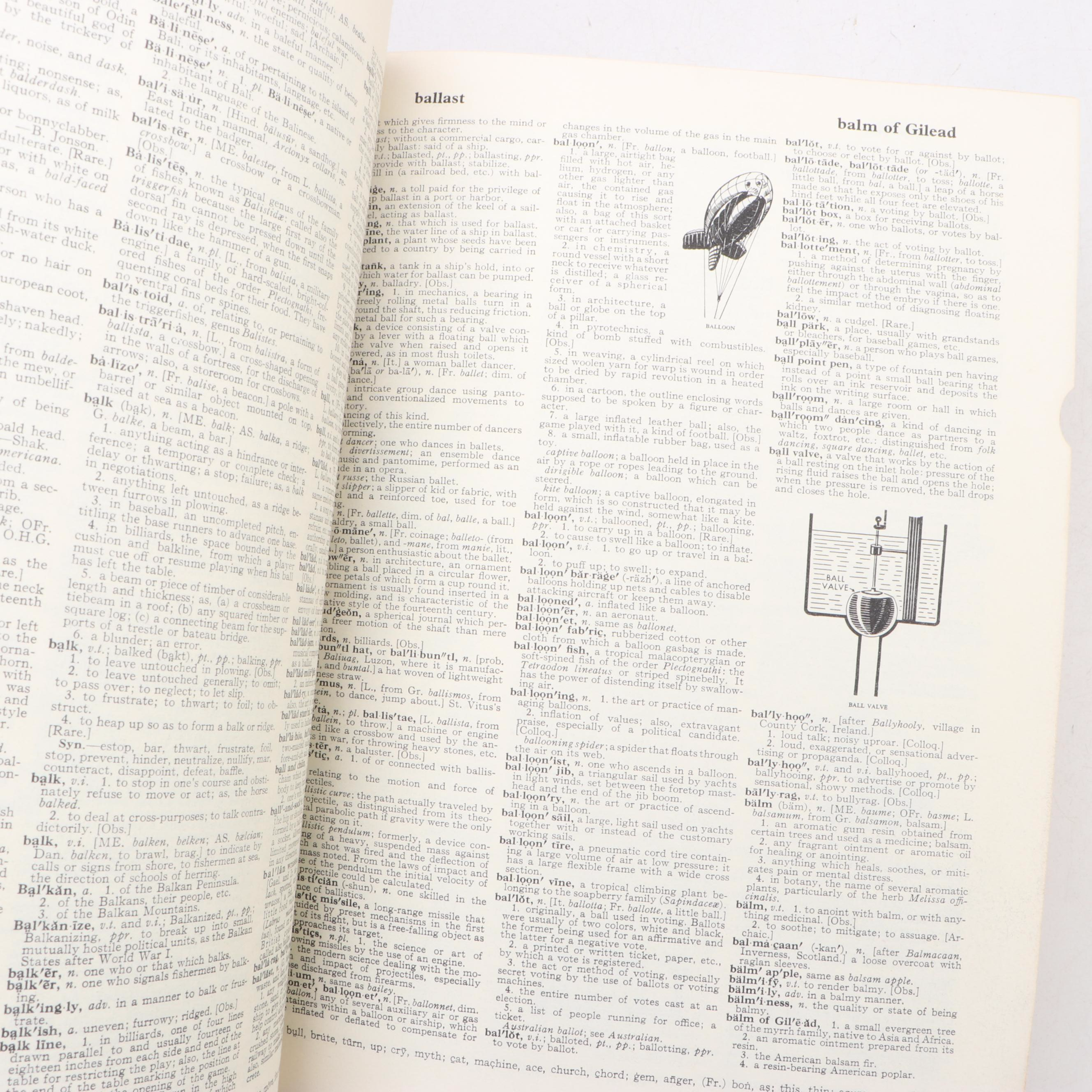 "Webster's New Twentieth Century Dictionary" with "Rand McNally World Atlas"