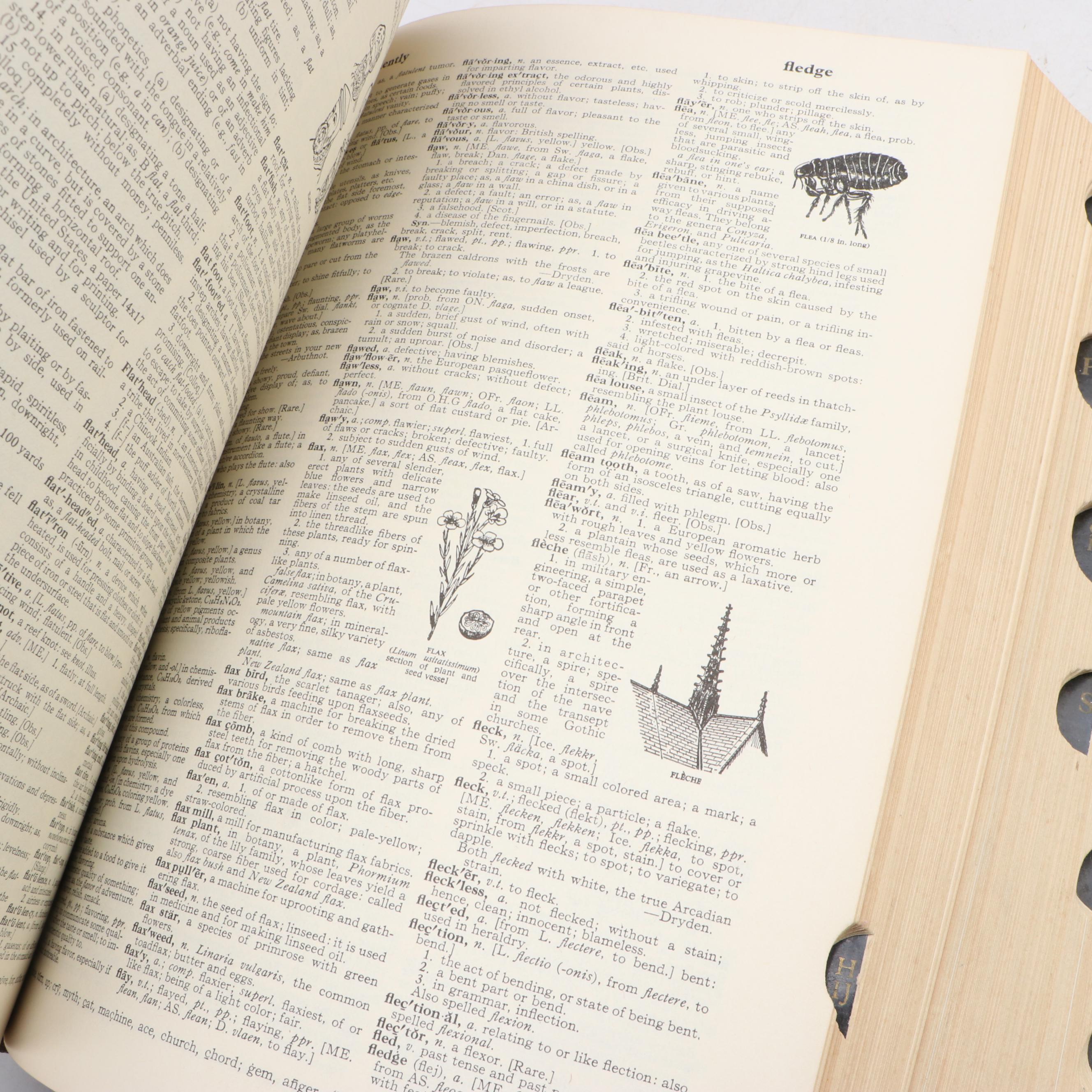 "Webster's New Twentieth Century Dictionary" with "Rand McNally World Atlas"