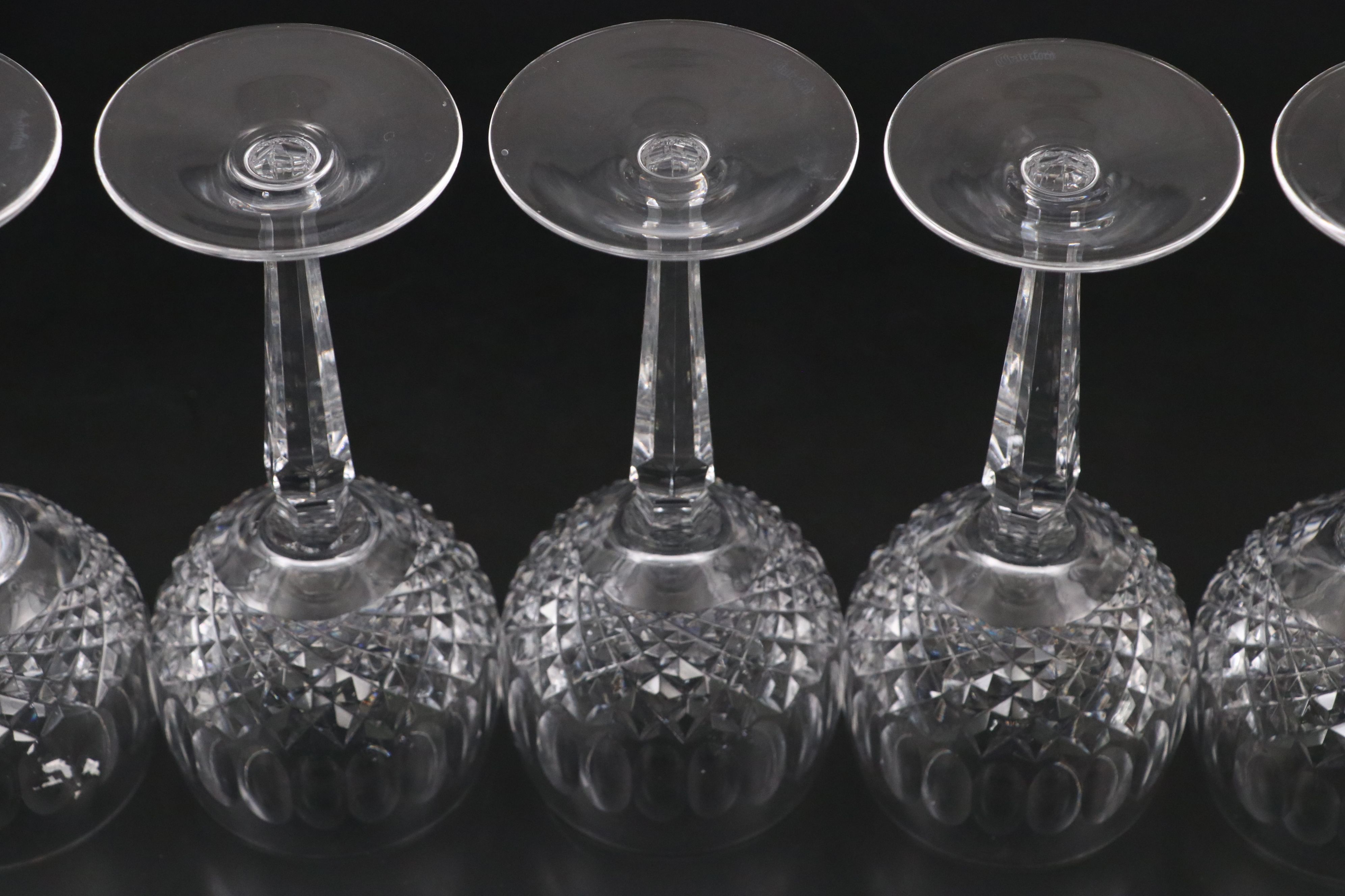 Waterford Crystal "Colleen" Hock Wine Glasses, Mid to Late 20th Century