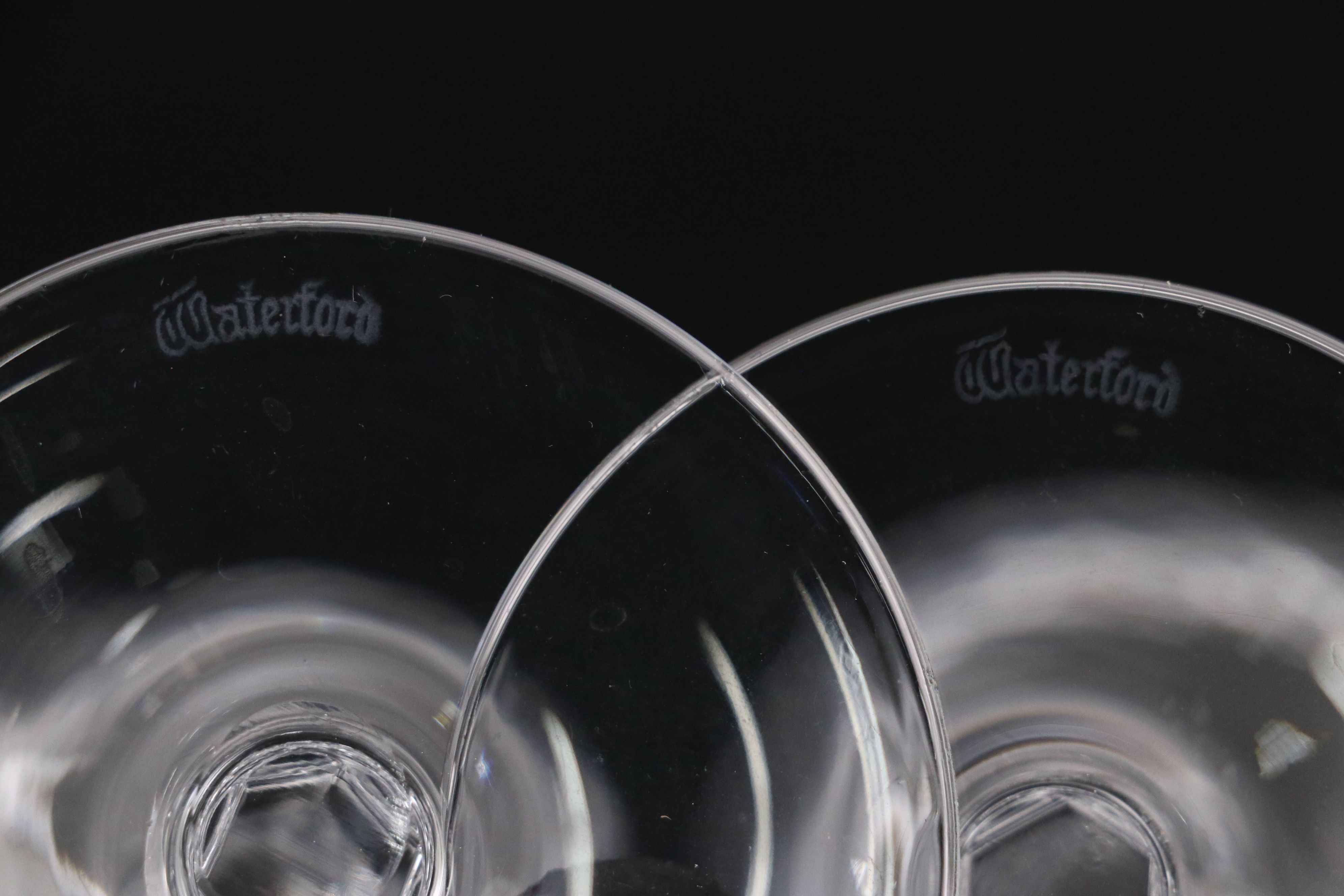 Waterford Crystal "Colleen" Hock Wine Glasses, Mid to Late 20th Century