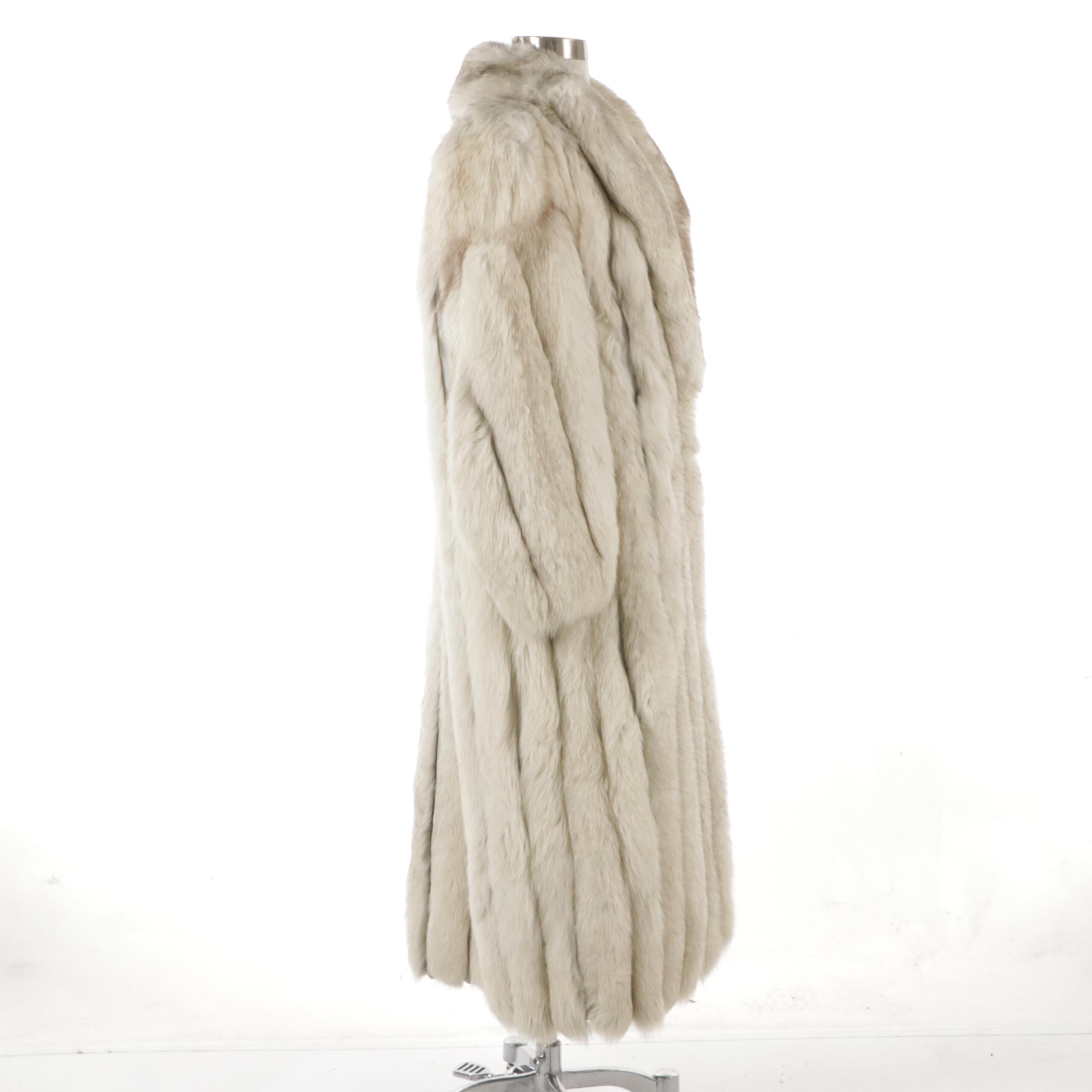 Blue Fox Fur Full Length Coat from Bizakis Furs