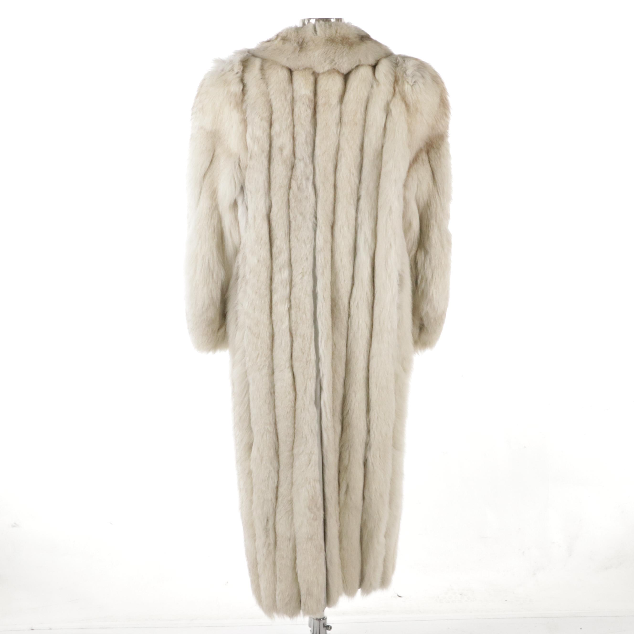 Blue Fox Fur Full Length Coat from Bizakis Furs