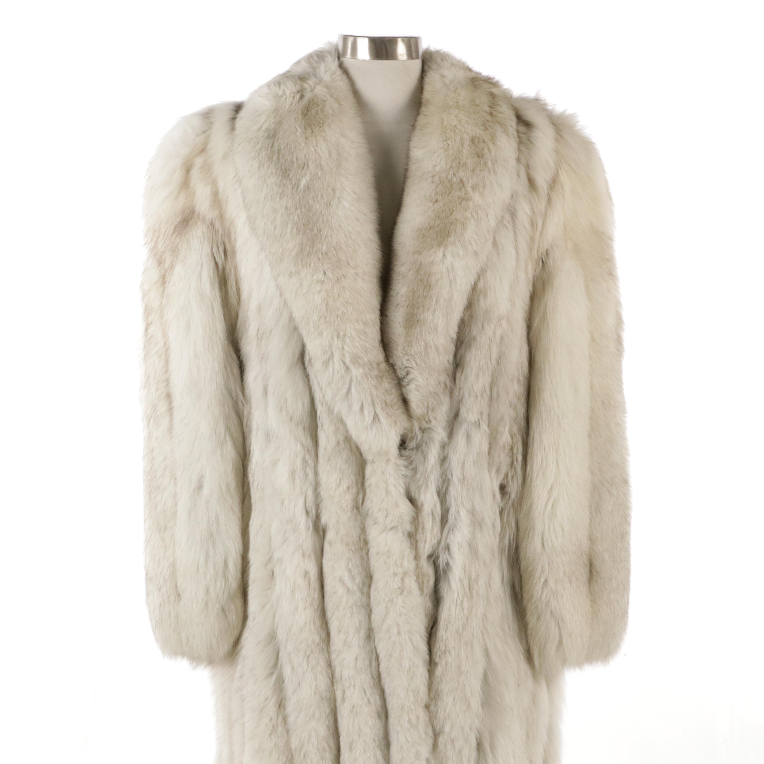 Blue Fox Fur Full Length Coat from Bizakis Furs