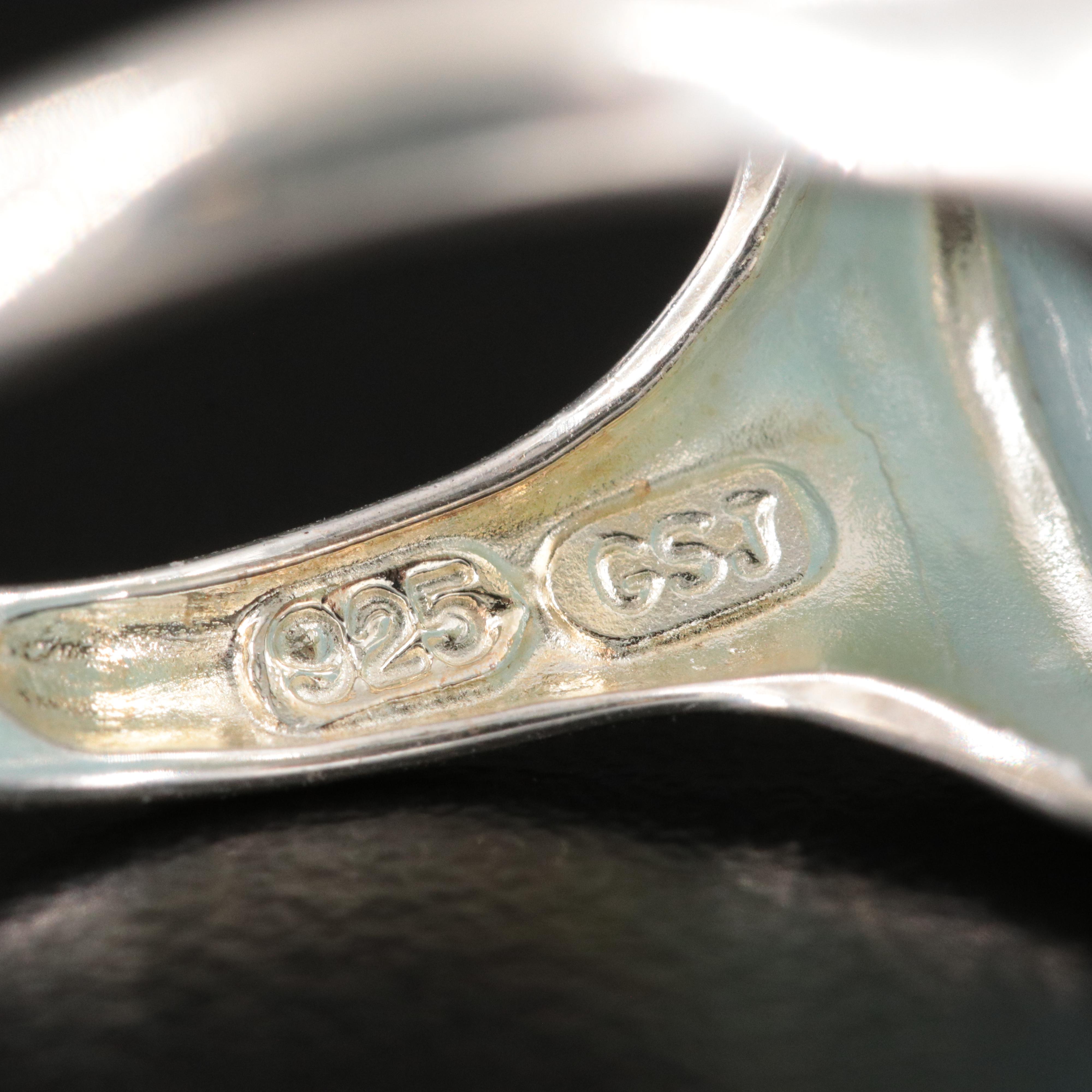 Sterling Quartzite Heart Ring