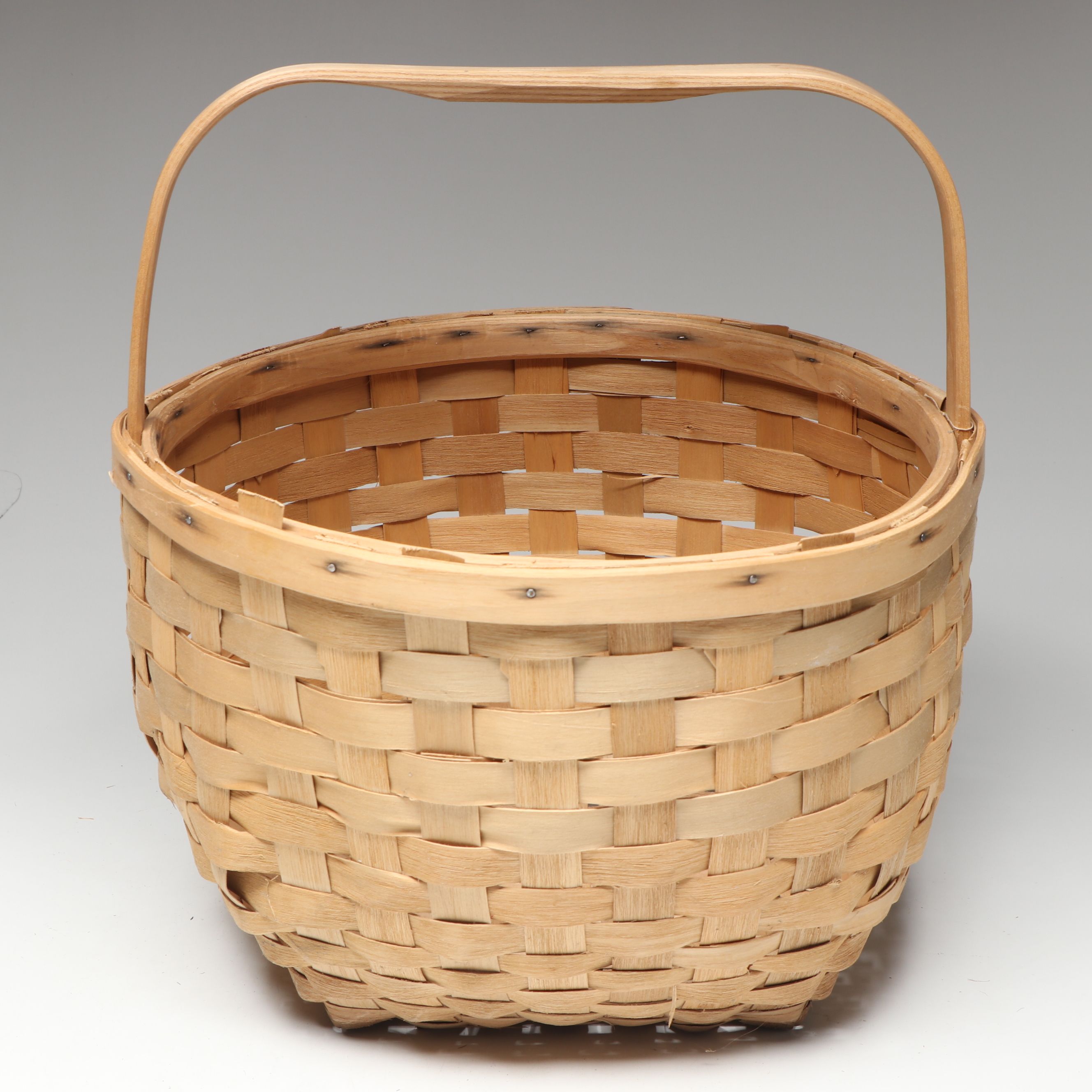 Mi'kmaq Artisan Crafted Black Ash Potato and Peck Baskets