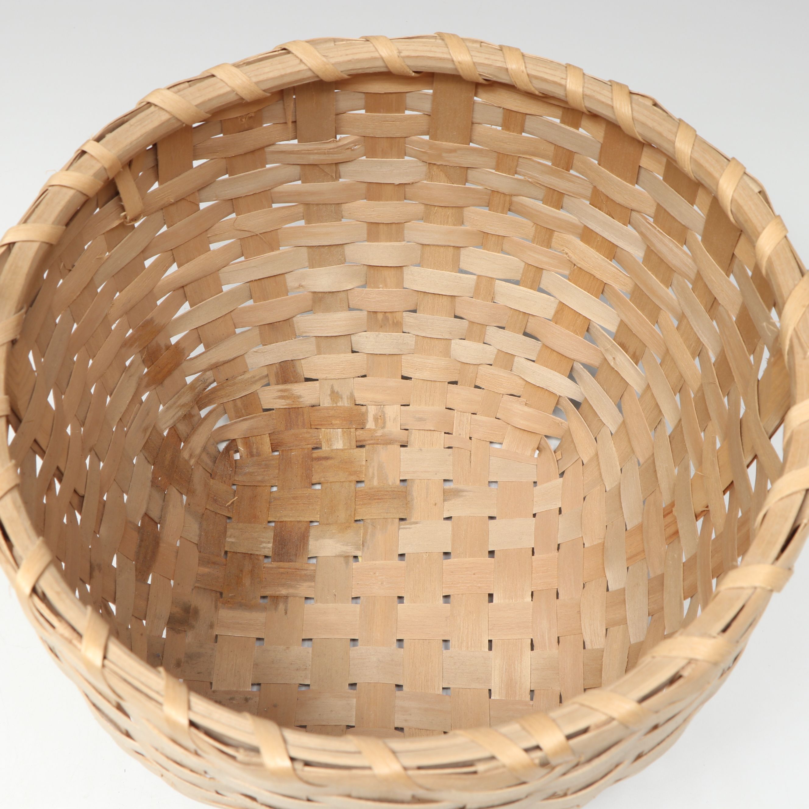 Mi'kmaq Artisan Crafted Black Ash Potato and Peck Baskets