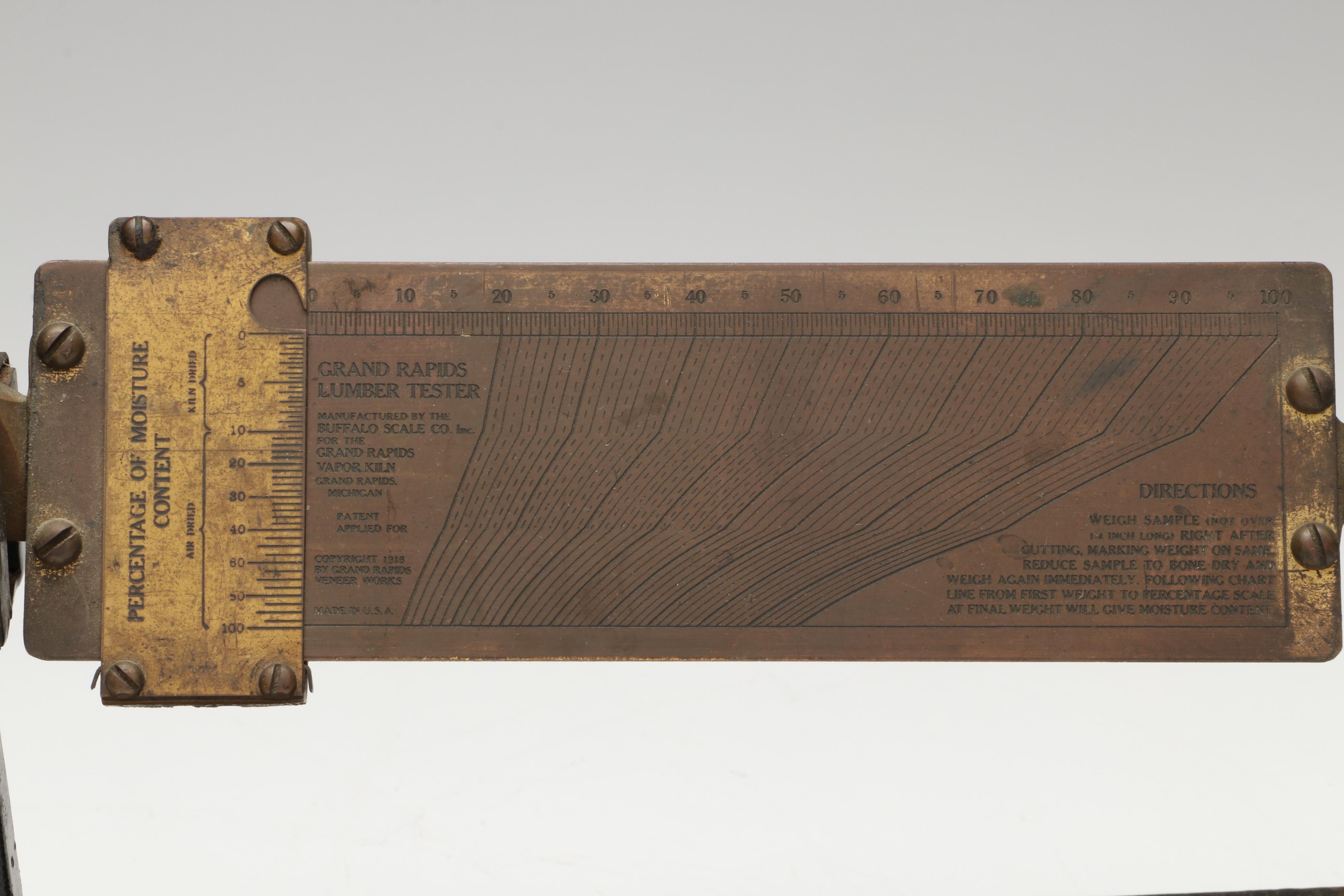 Grand Rapids Vapor Kiln Lumber Tester with Fire Department Insurance Plaque