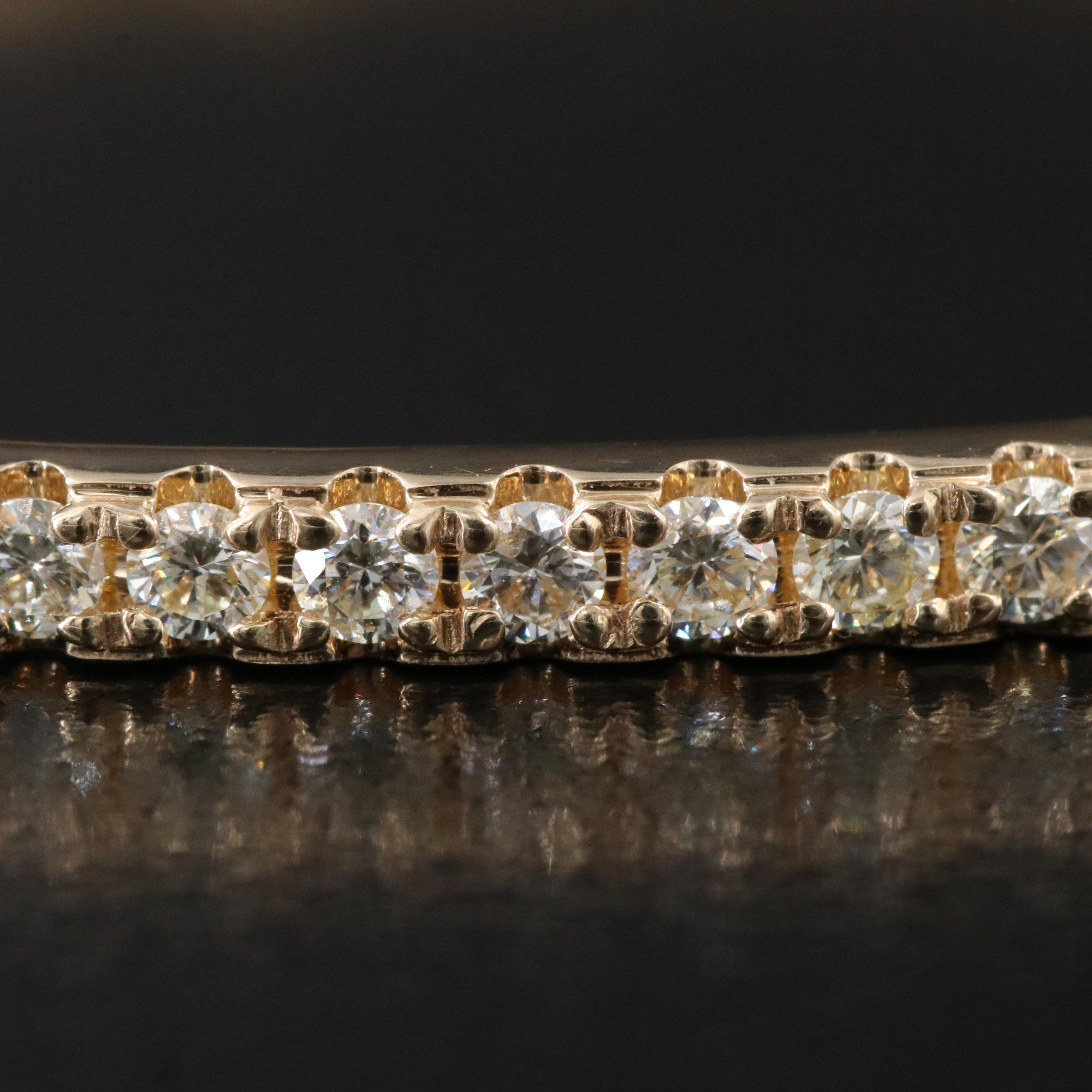 14K 1.08 CTW Diamond Hinged Bangle