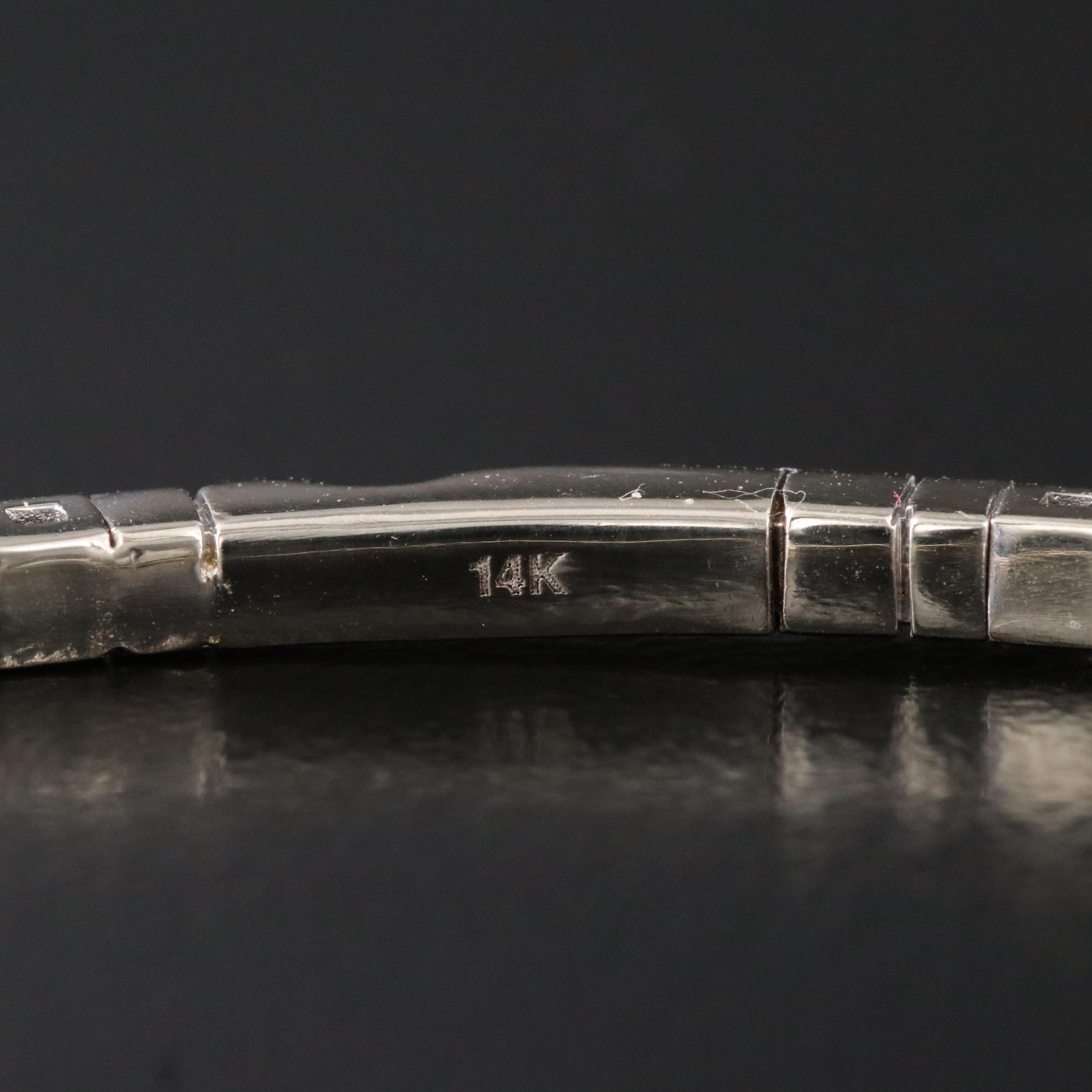 14K 1.67 CTW Diamond Flexible Bangle Bracelet