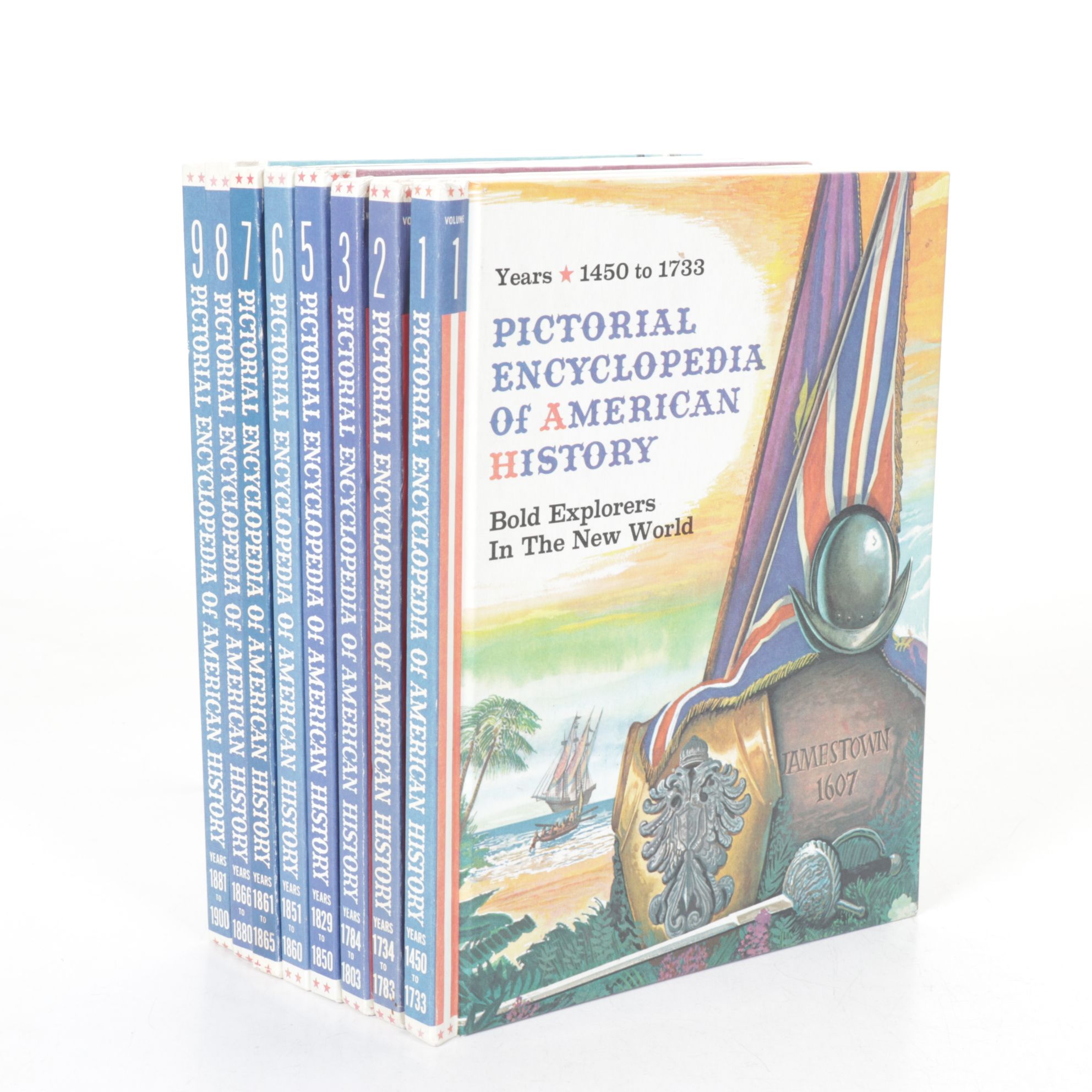 "Pictorial Encyclopedia of American History" Nine-Volume Set, 1962 - 1968