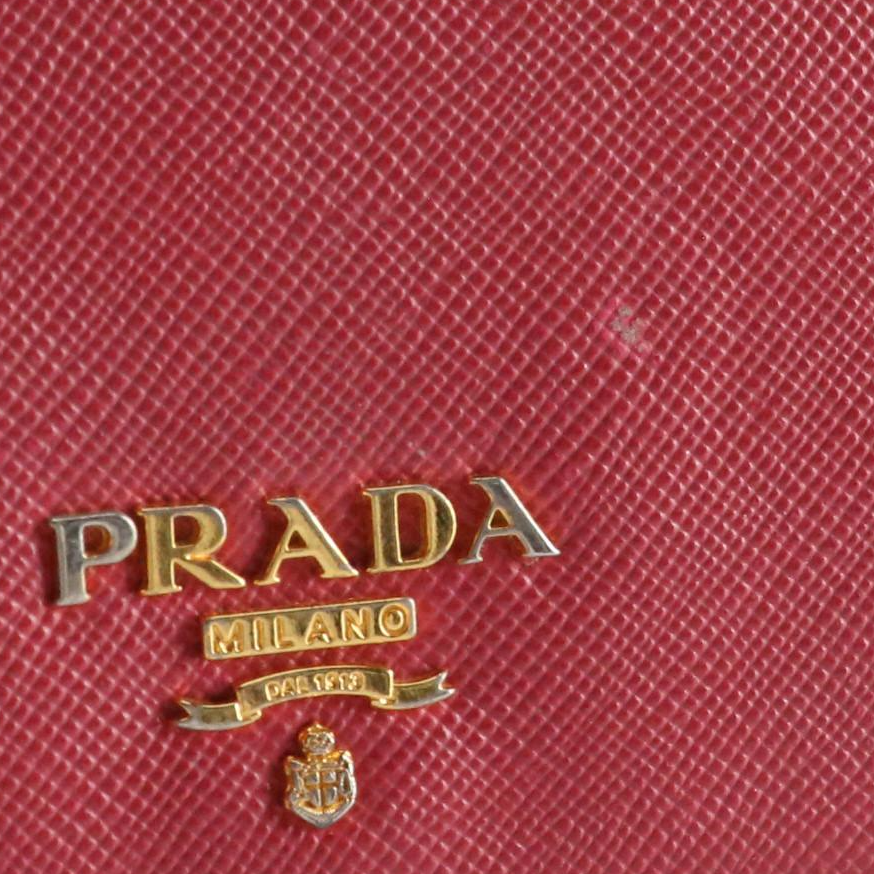 Prada Pink Rose Saffiano Leather Long Flap Wallet