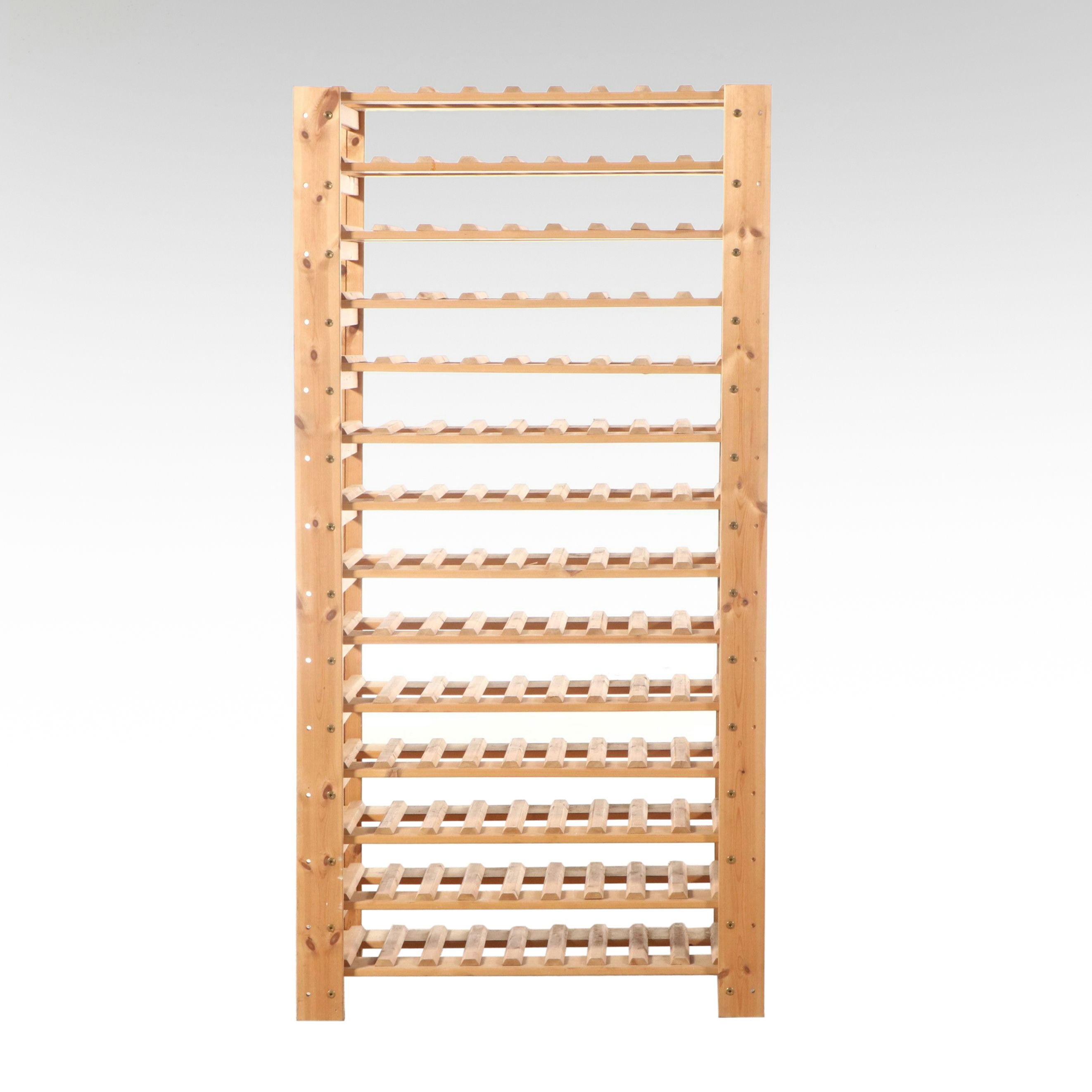 Wooden Freestanding Bottle Rack
