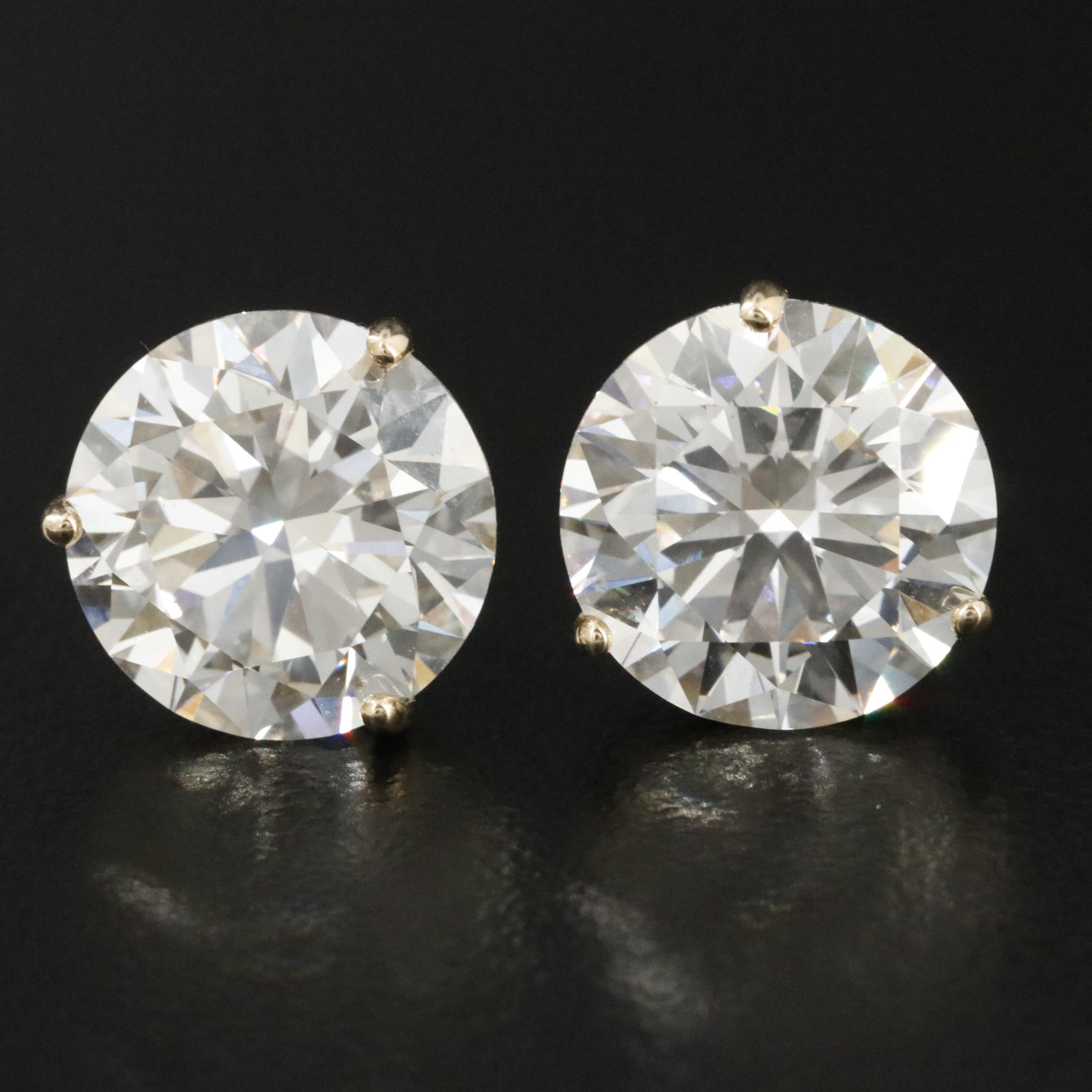 14K 10.00 CTW Lab Grown Diamond Stud Earrings