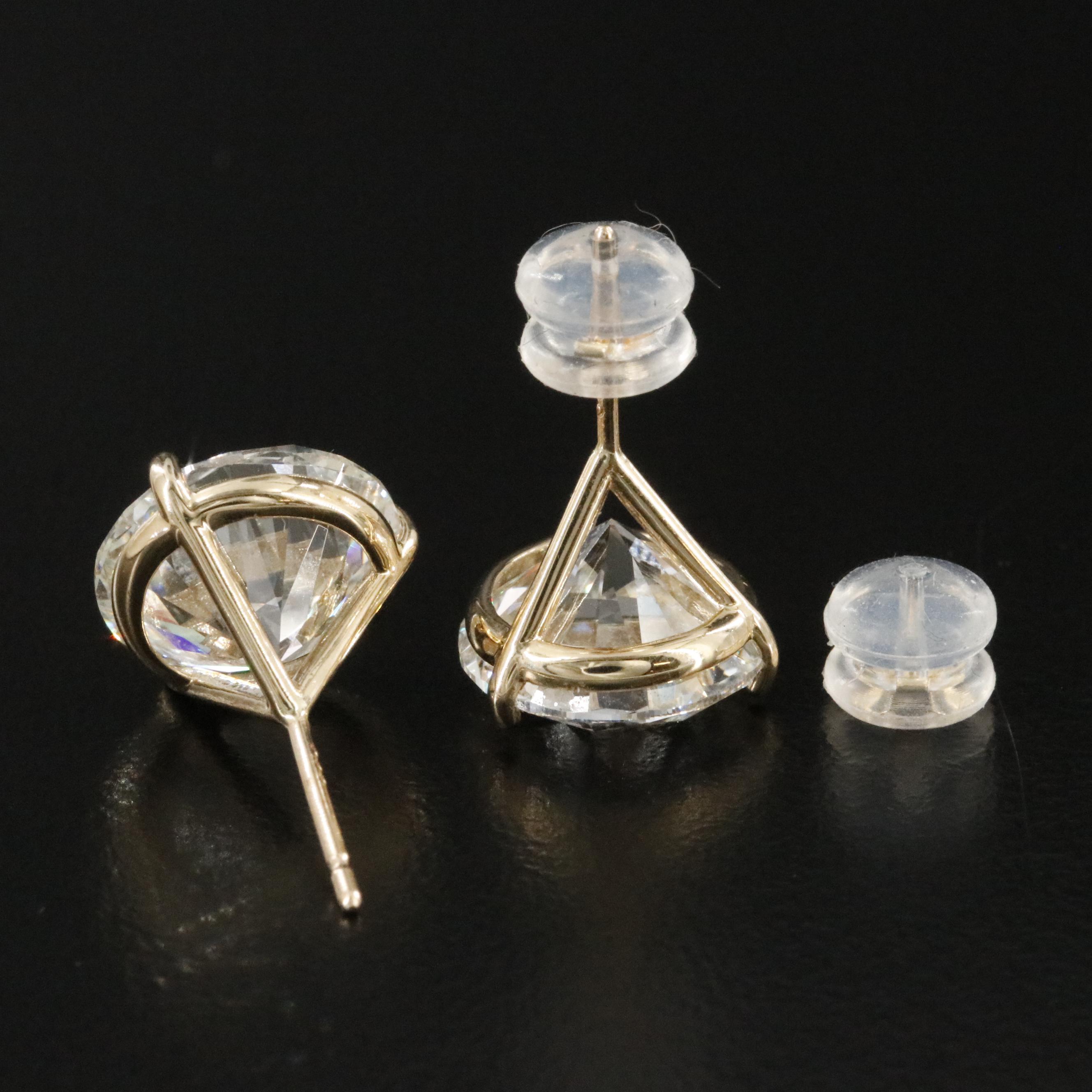 14K 10.00 CTW Lab Grown Diamond Stud Earrings