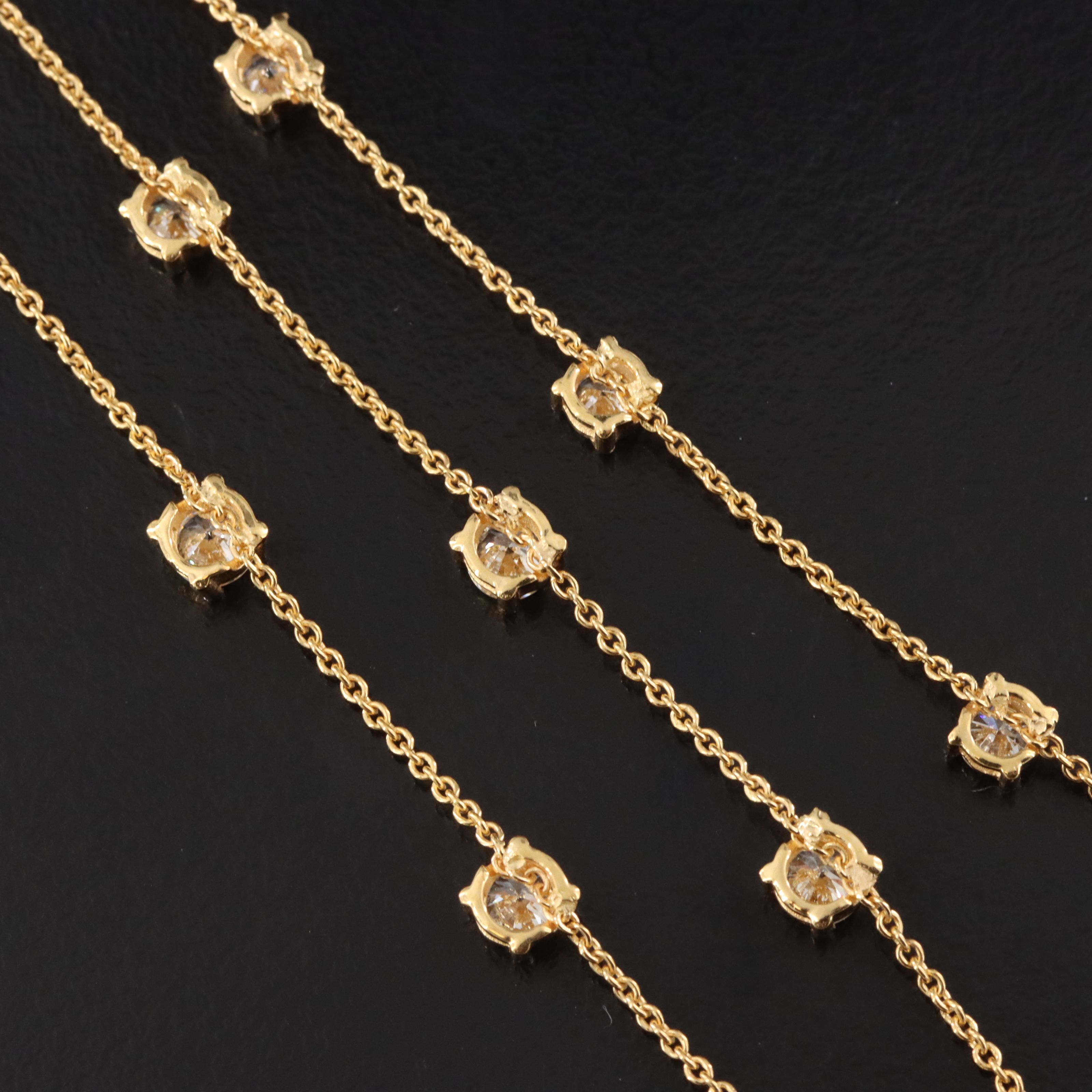 14K 6.29 CTW Diamond Layered Necklace with GIA Report