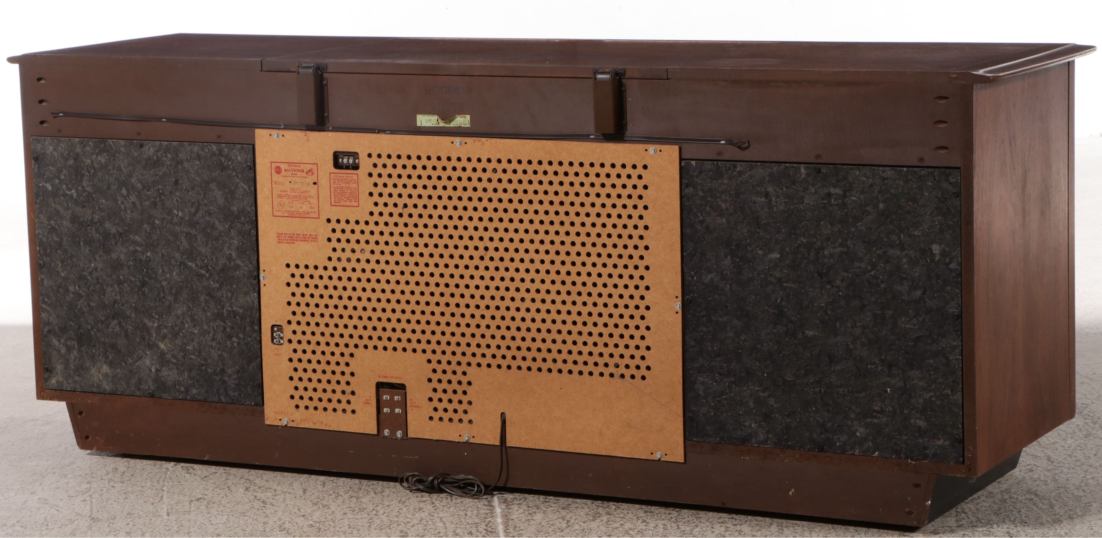 Mid Century Modern RCA Victor-Victrola Walnut Record Player Cabinet