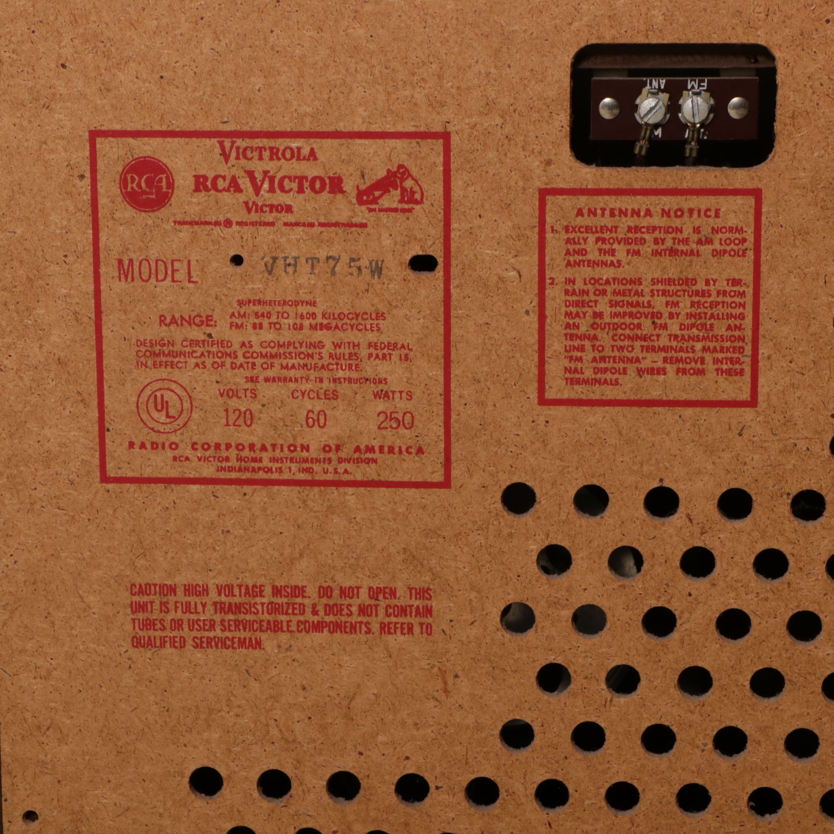 Mid Century Modern RCA Victor-Victrola Walnut Record Player Cabinet