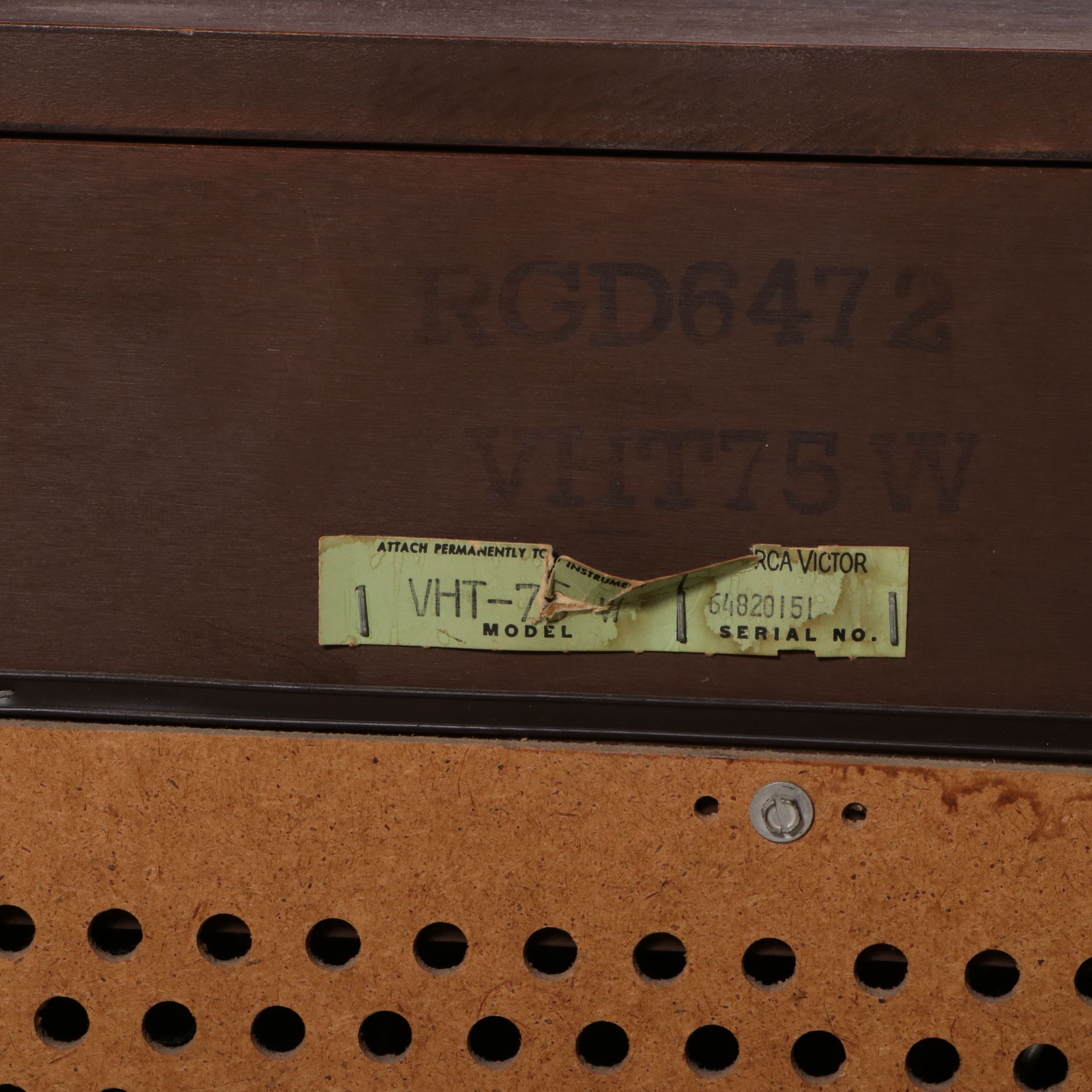 Mid Century Modern RCA Victor-Victrola Walnut Record Player Cabinet