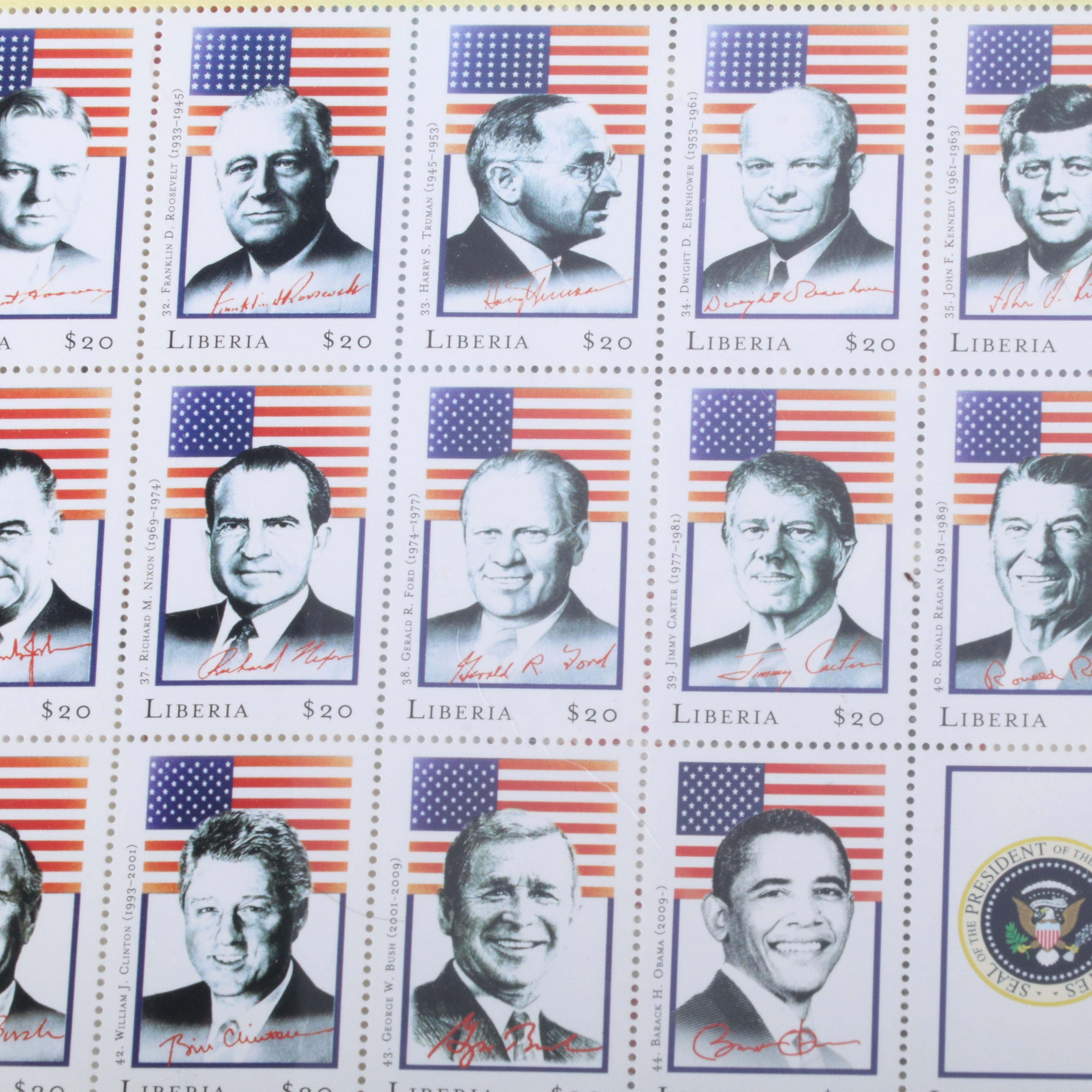 "International Stamps Honoring President Obama" Collection & Lincoln Cent Binder