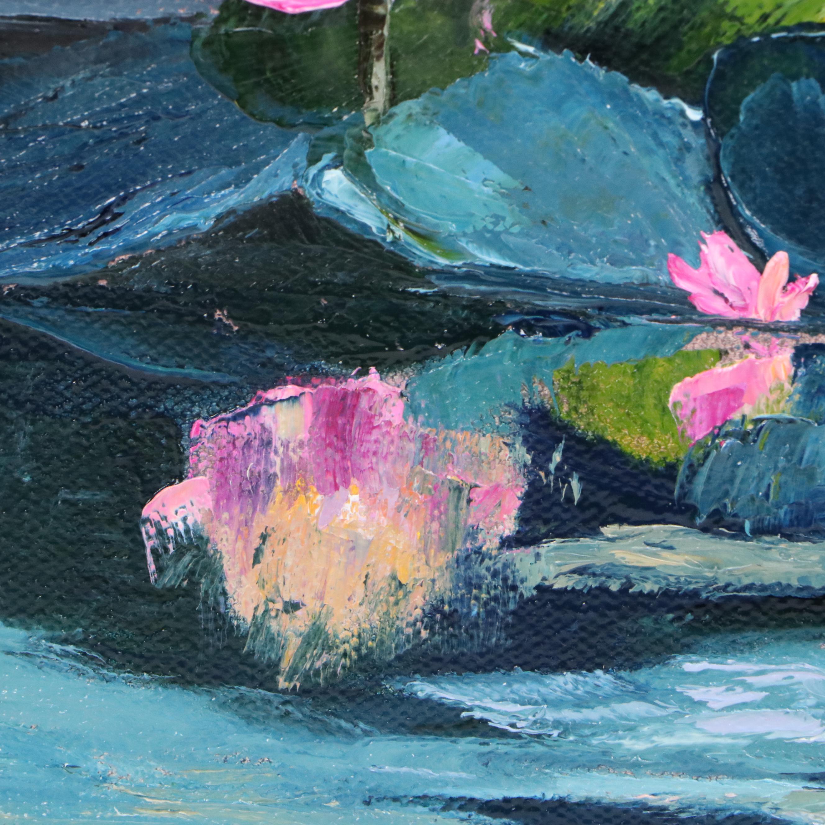 James Baldoumas Oil Painting "Water Lily Reflections," 2025