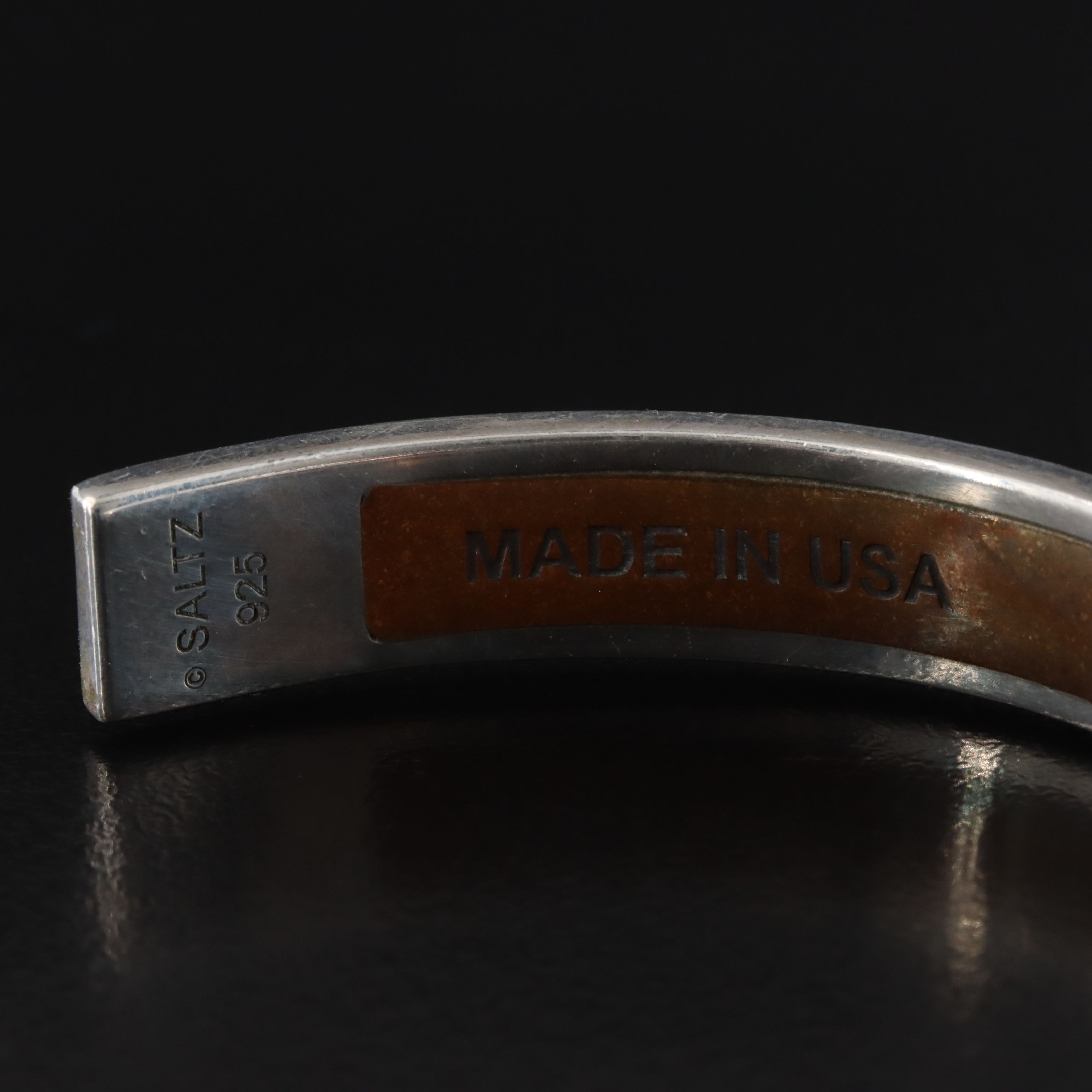 Saltz Sterling and Copper Cuff Bracelet