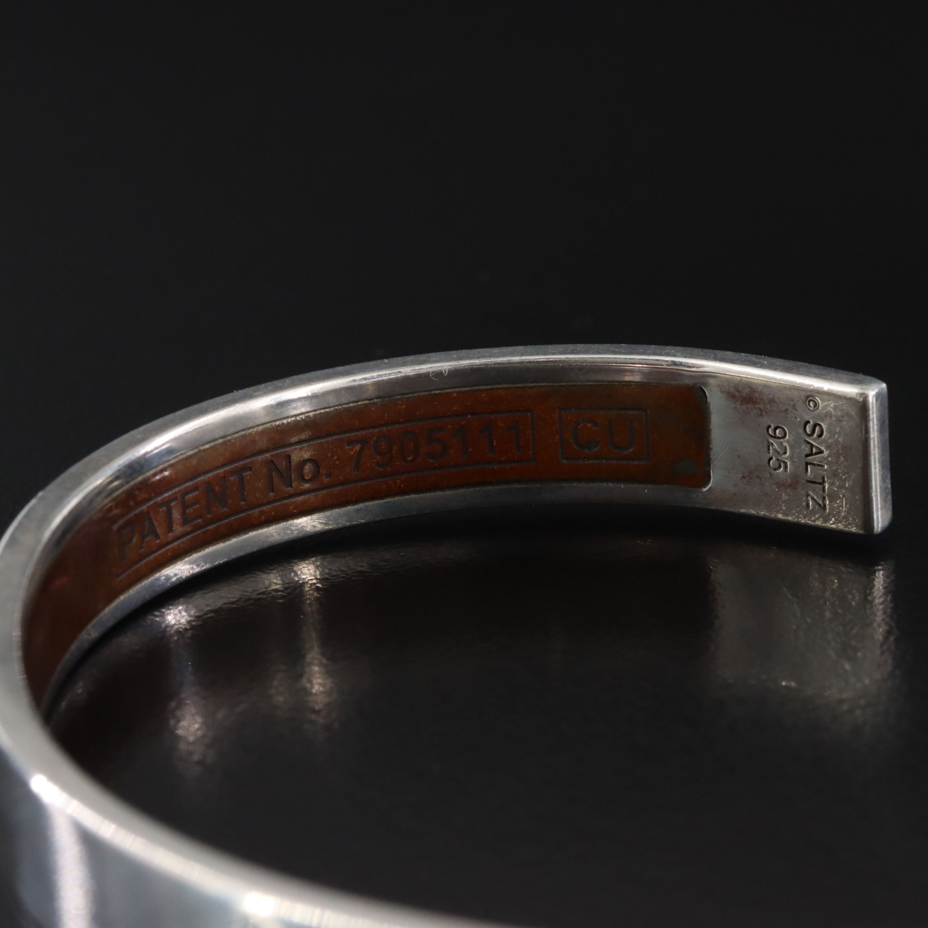 Saltz Sterling and Copper Cuff Bracelet