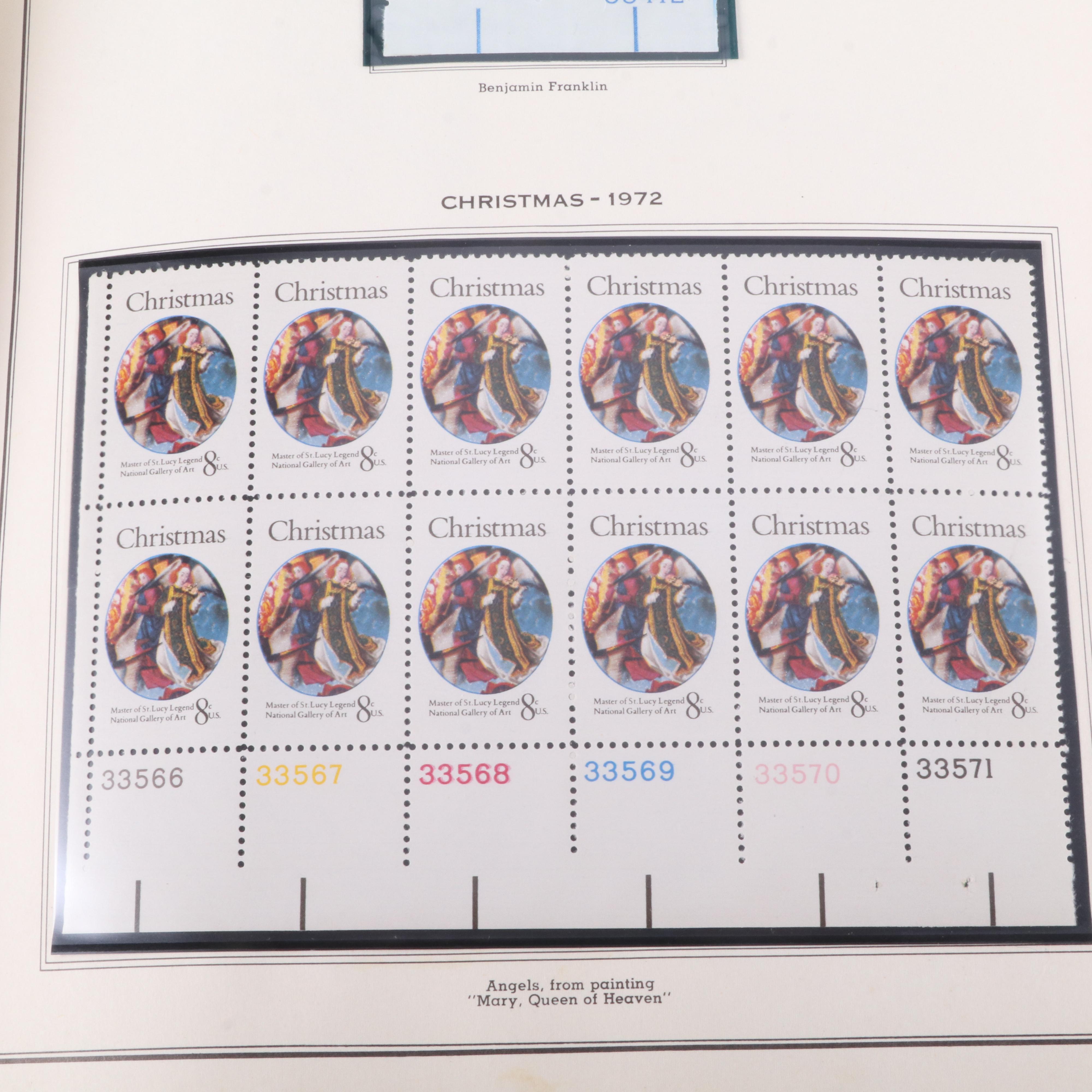 U.S. Postage Stamp Plate Block Album, 1963 to 1972