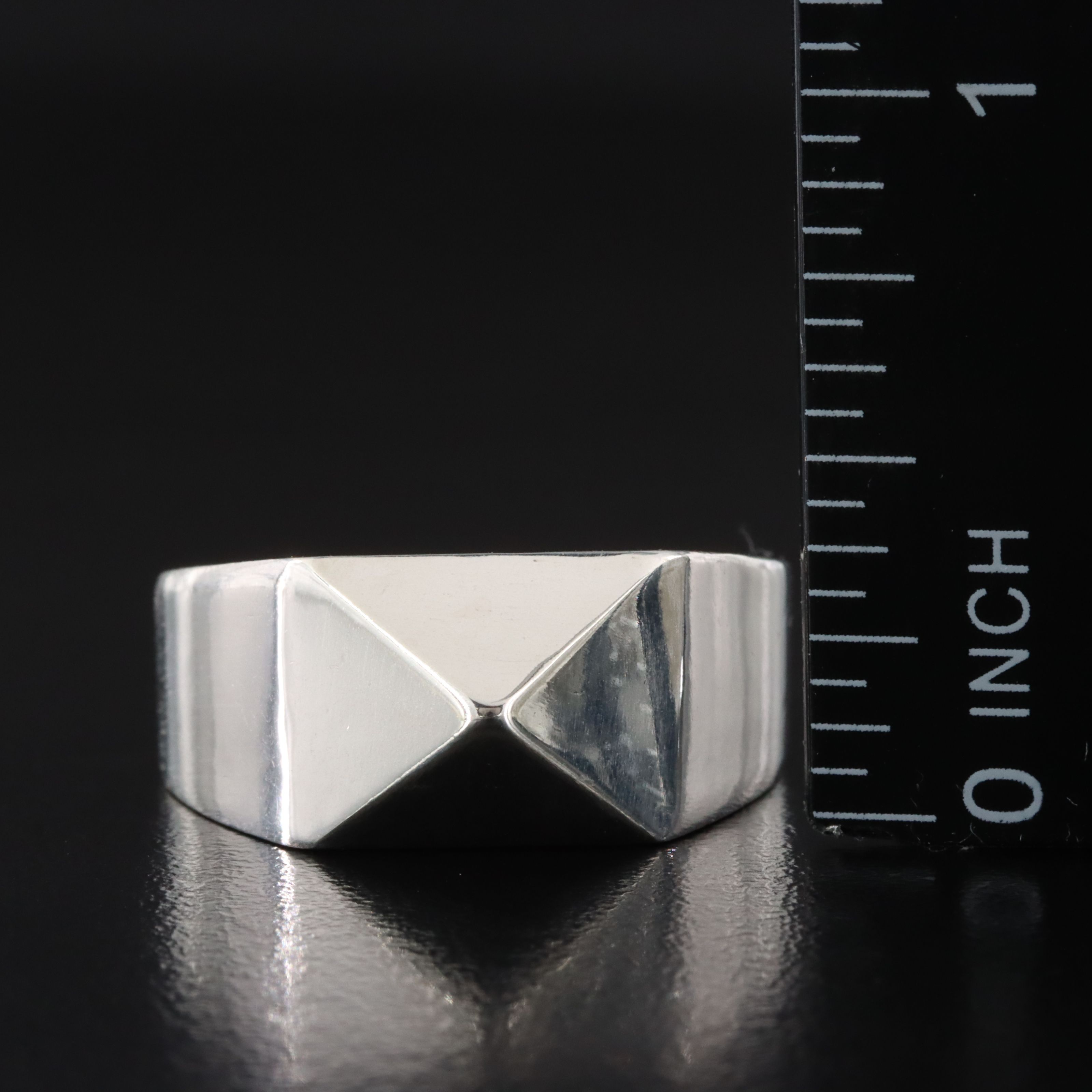 Allsaints Sterling Bossed Ring