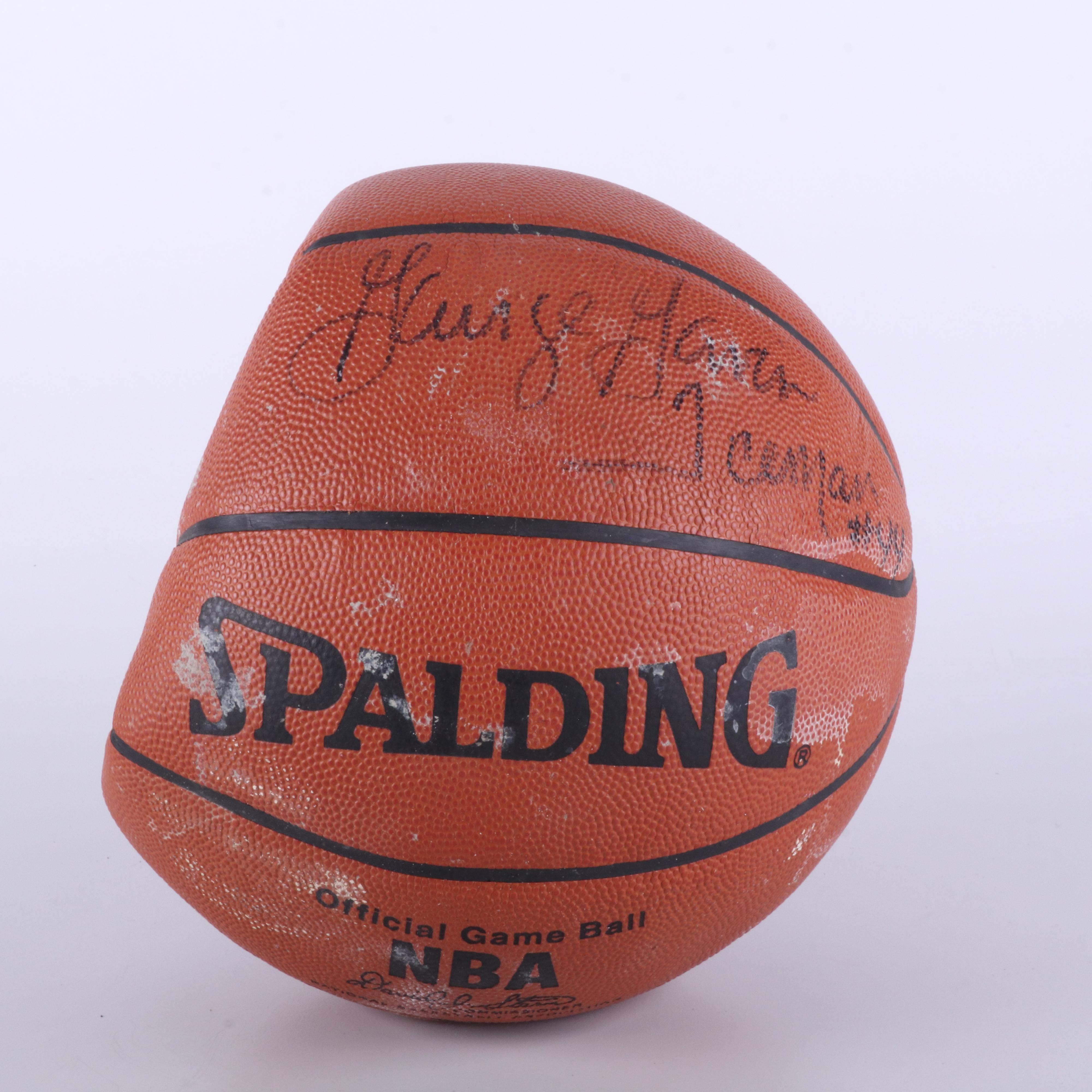 George Gervin NBA HOF Signed Basketball, John L. Smith Signed Football