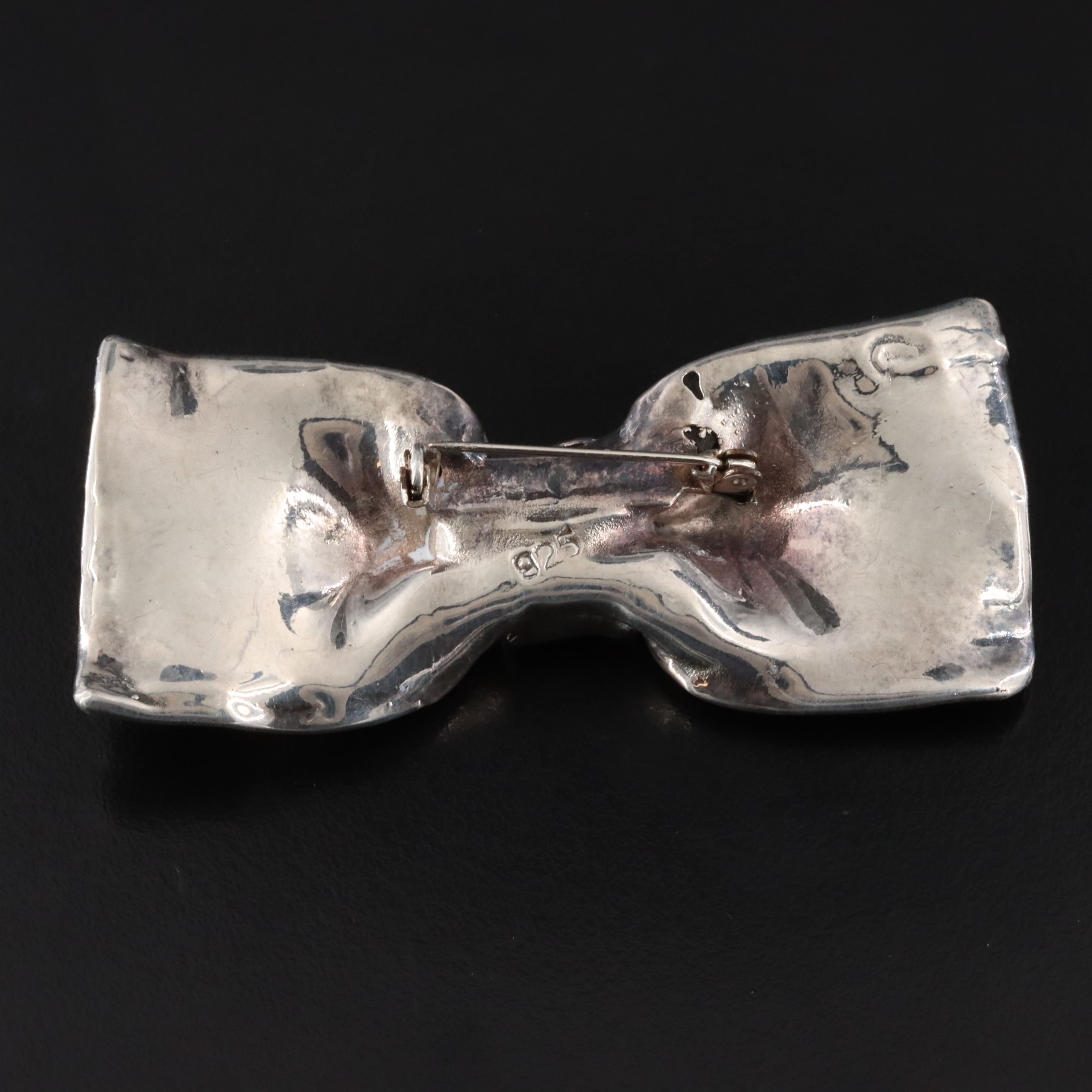 Sterling Electroformed Bowtie Brooch