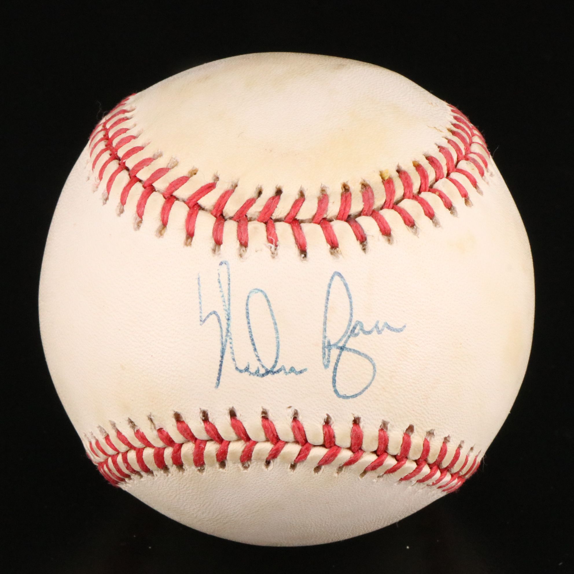 Nolan Ryan Signed Rawlings Official American League Baseball with Display