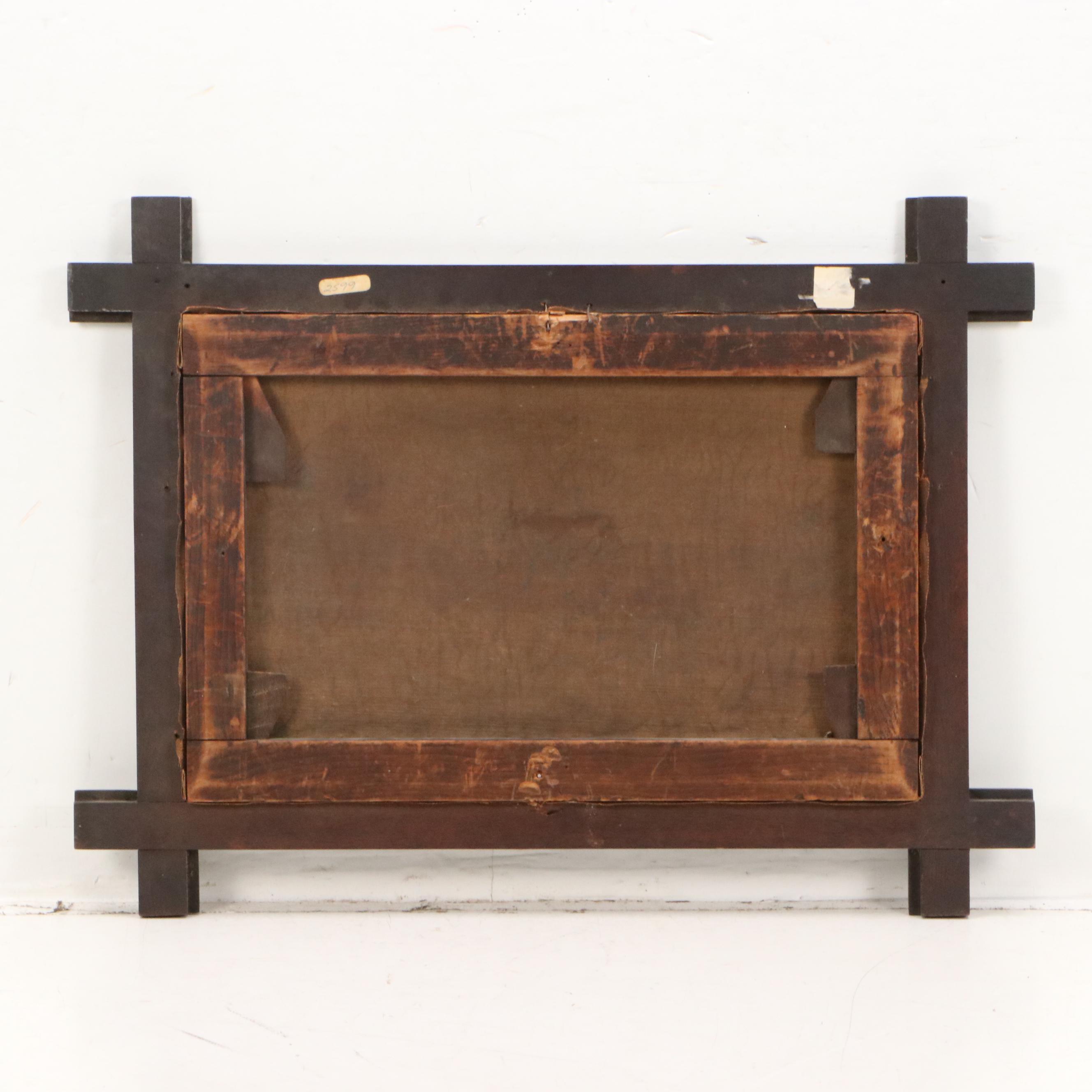 Continental School River Landscape Oil Painting, 19th Century