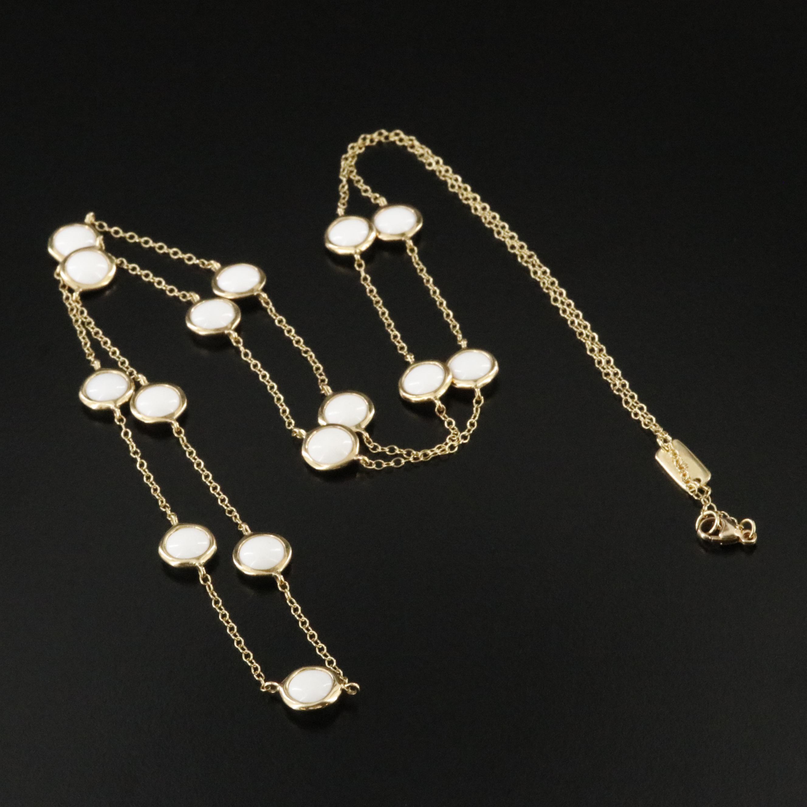 Ippolita Rock Candy 18K White Agate Station Necklace